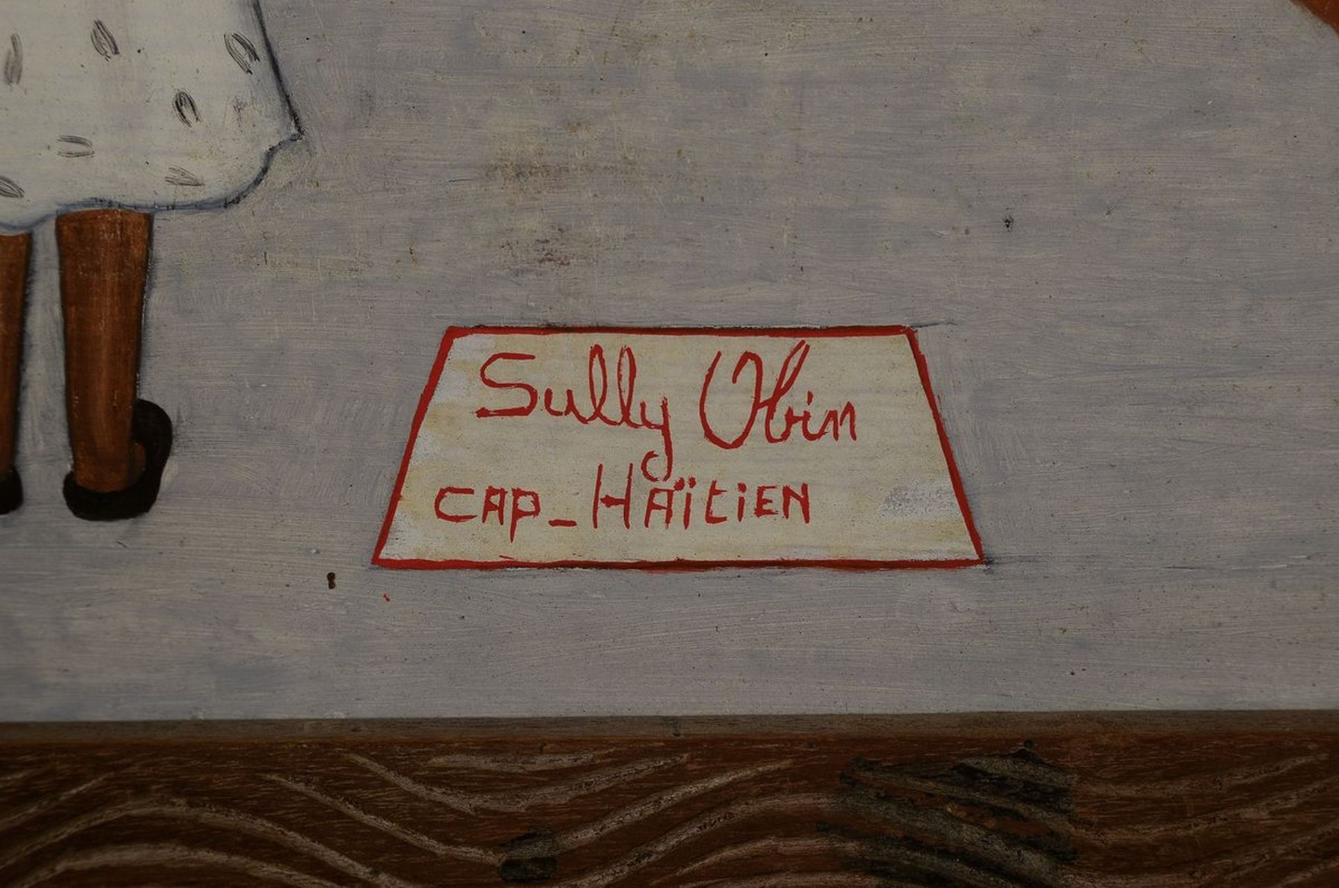 Sully Obin, 1916-2012 Haiti,  Gemälde in Öl/ Hartfaser, - Bild 2 aus 3