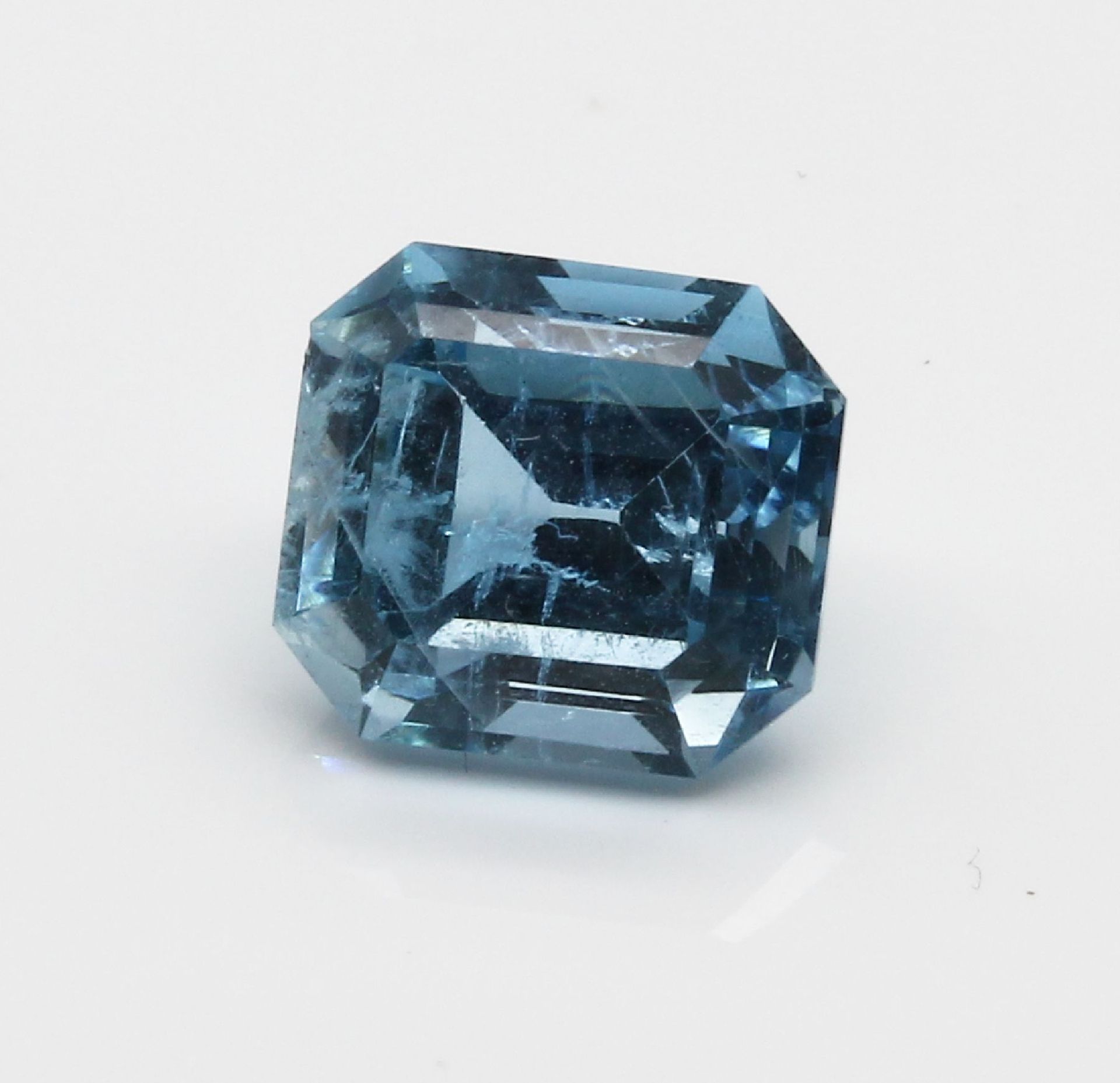 Loser Aquamarin ca. 4.3 ct,   Smaragd- Schliff, sehr