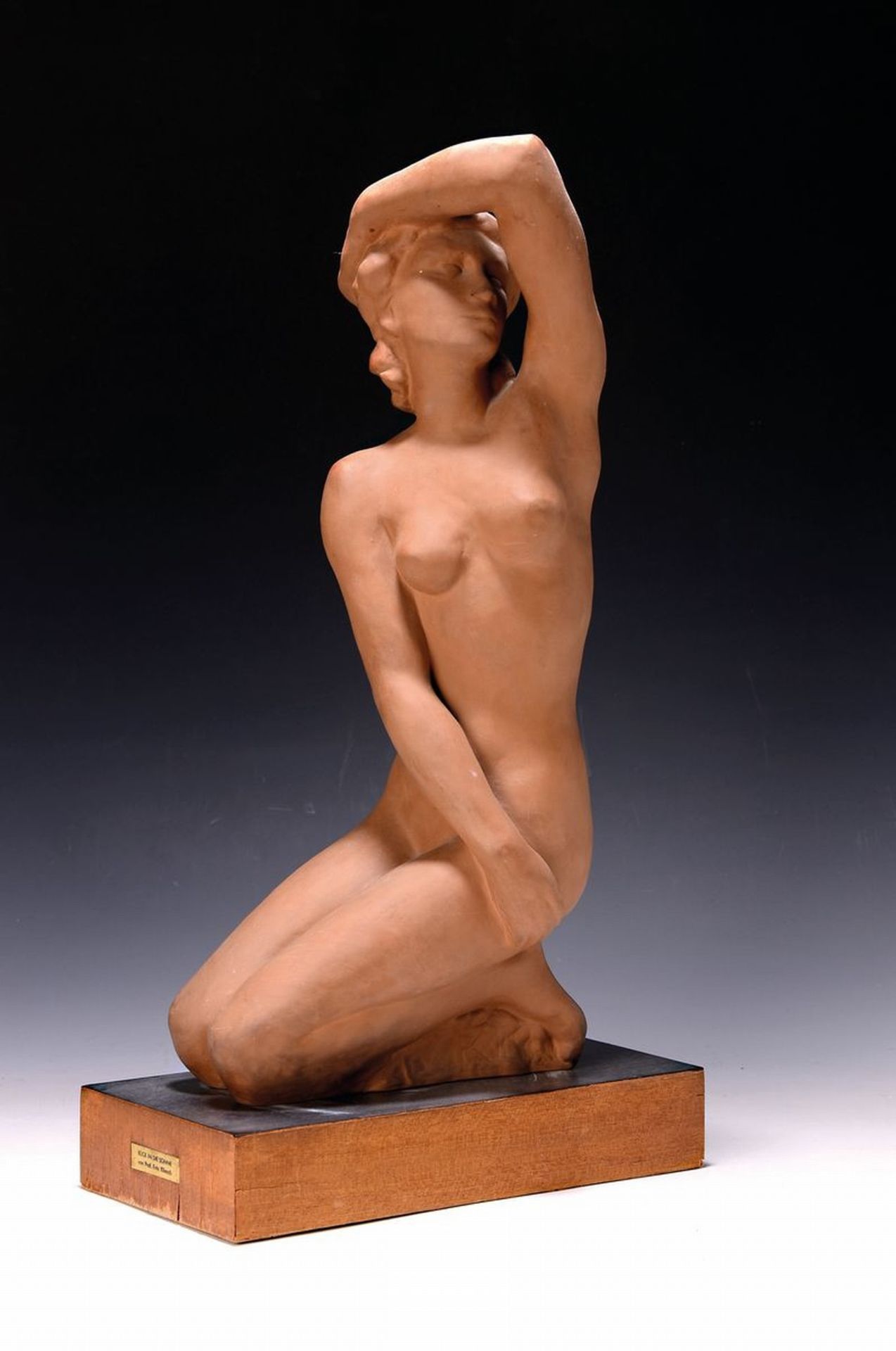 Fritz Klimsch 1870 - 1960,  Terracottaskulptur, 'Blick in