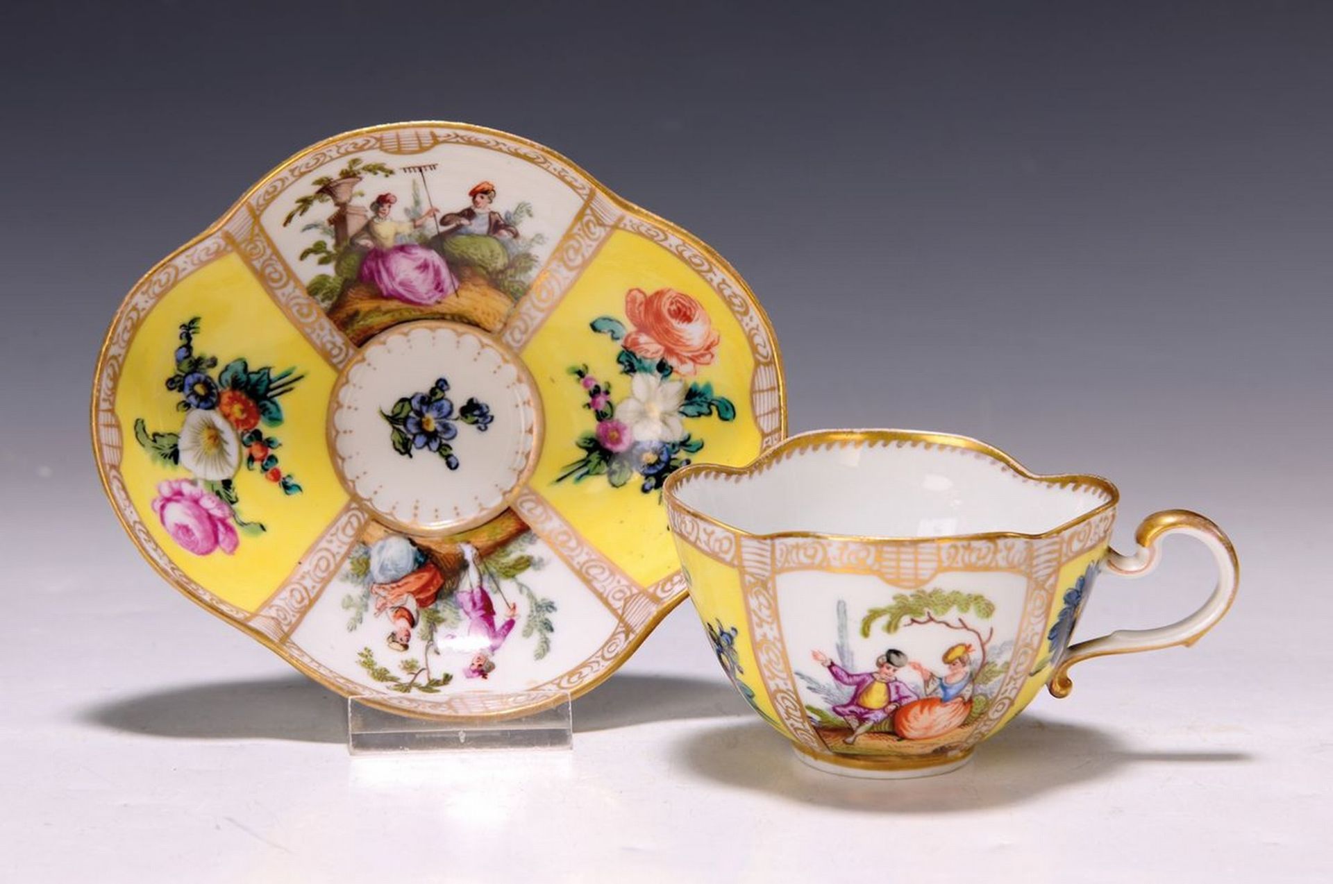 Tasse mit Untertasse, Meissen, um 1870/80,  2. Wahl,