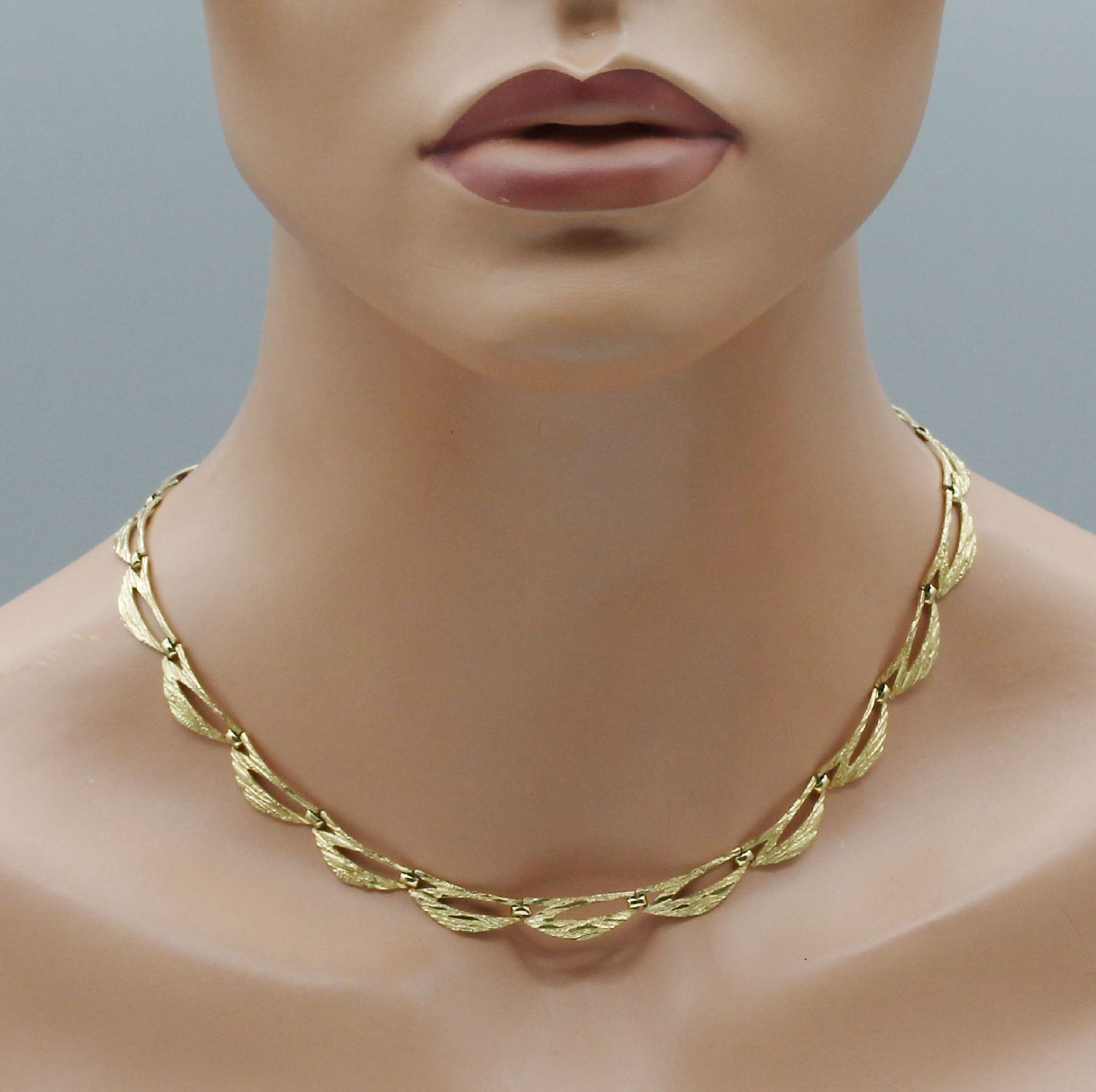 8 kt Gold Collier, ca. 12.6 g,   GG 333/000, Glieder mit - Bild 4 aus 4