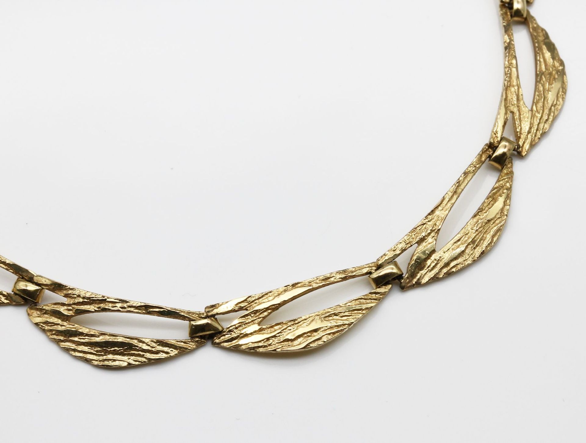 8 kt Gold Collier, ca. 12.6 g,   GG 333/000, Glieder mit - Bild 2 aus 4