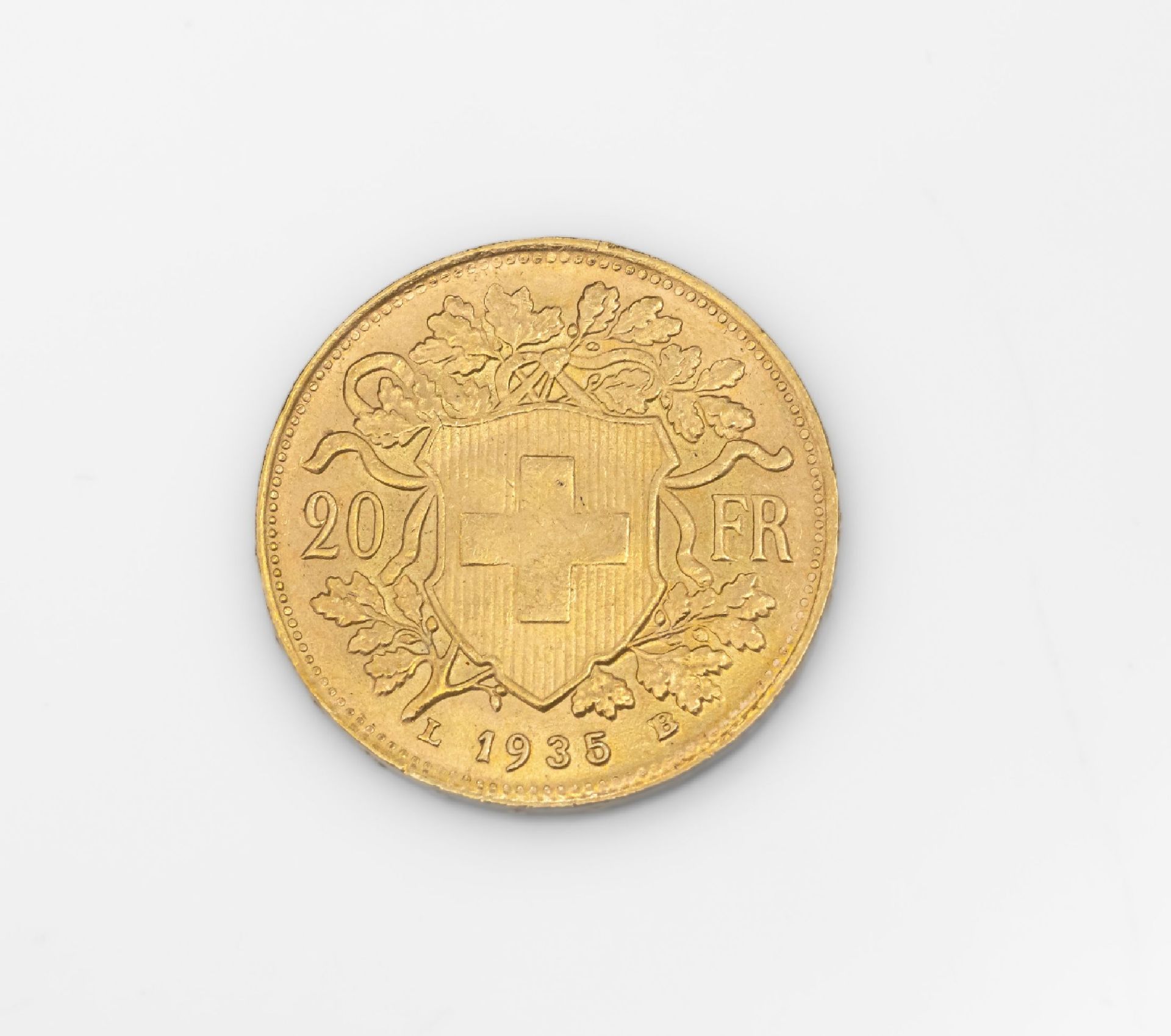 Goldmünze 20 Franken Schweiz 1935, sogn. Vreneli, - Image 2 of 2