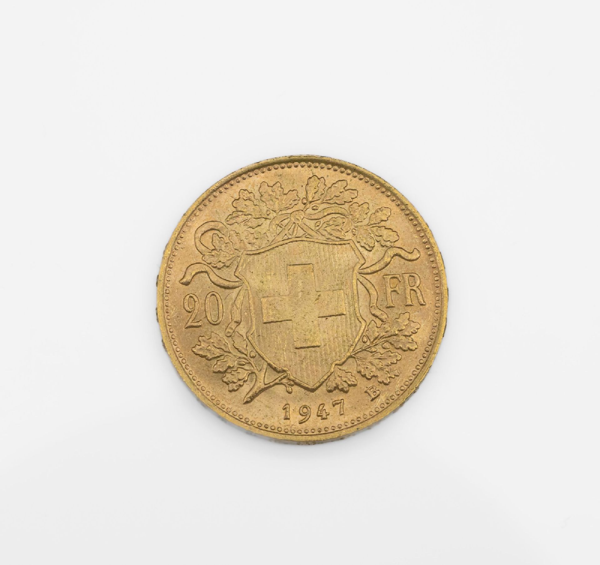 Goldmünze 20 Franken Schweiz 1947, sogn. Vreneli, - Image 2 of 2