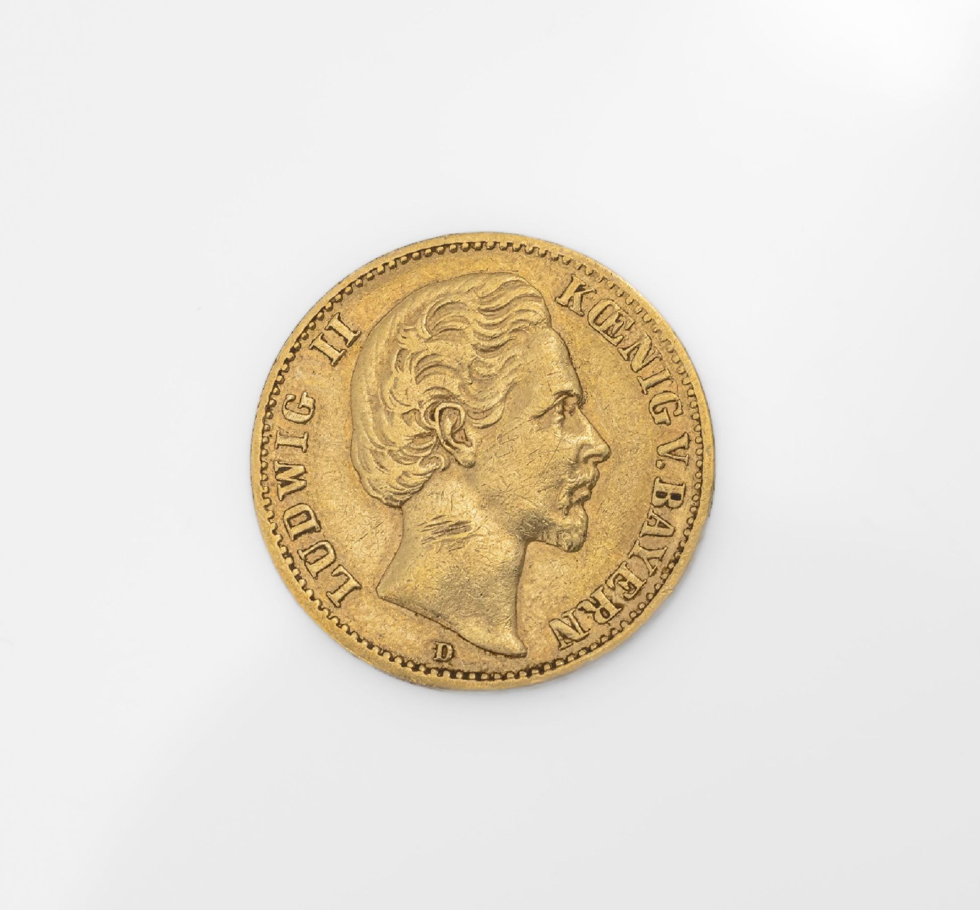 Goldmünze 10 Mark Deutsches Reich 1872, Ludwig II. König