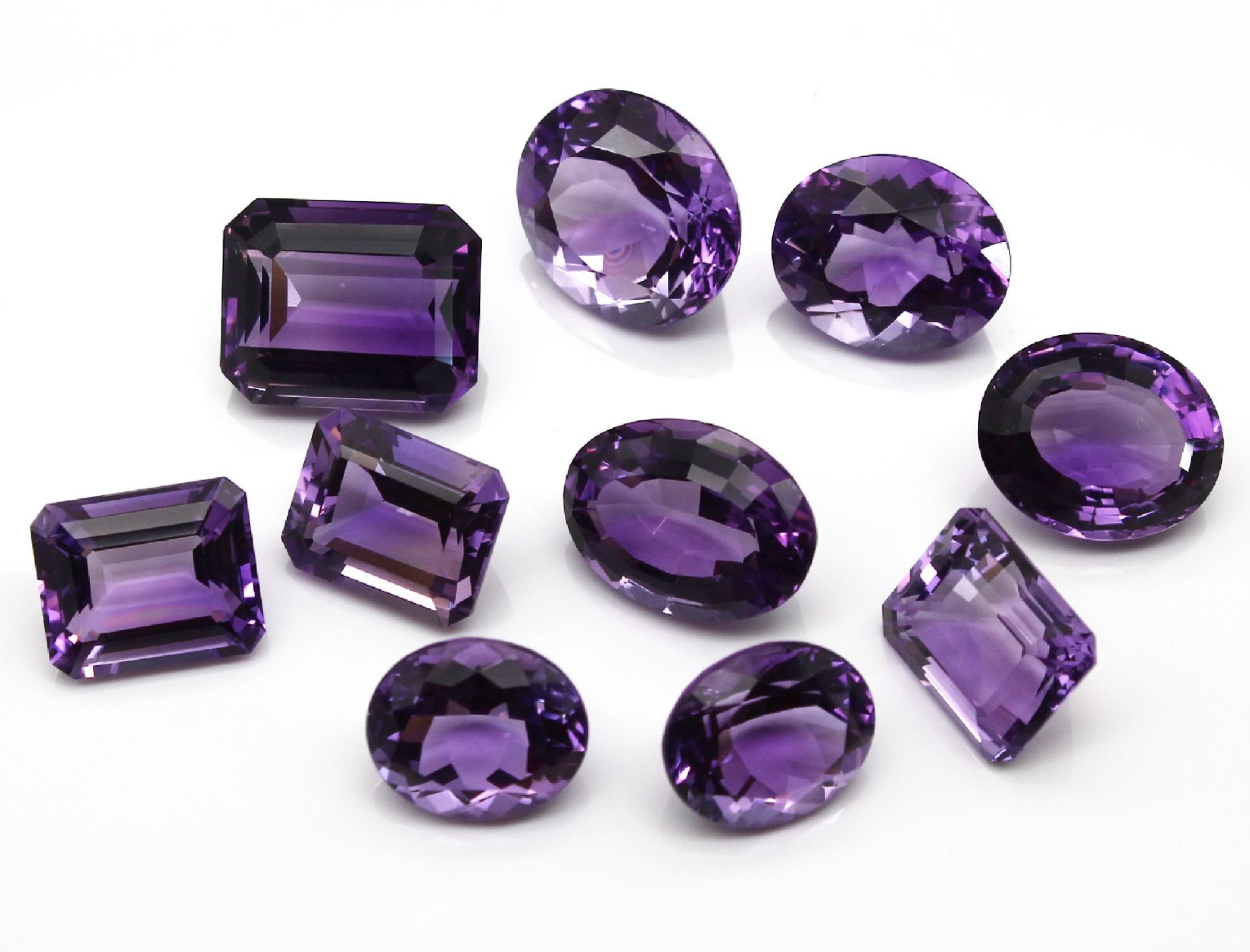 Lot lose Amethyste, ca. 170.00 ct, Idar- Obersteiner