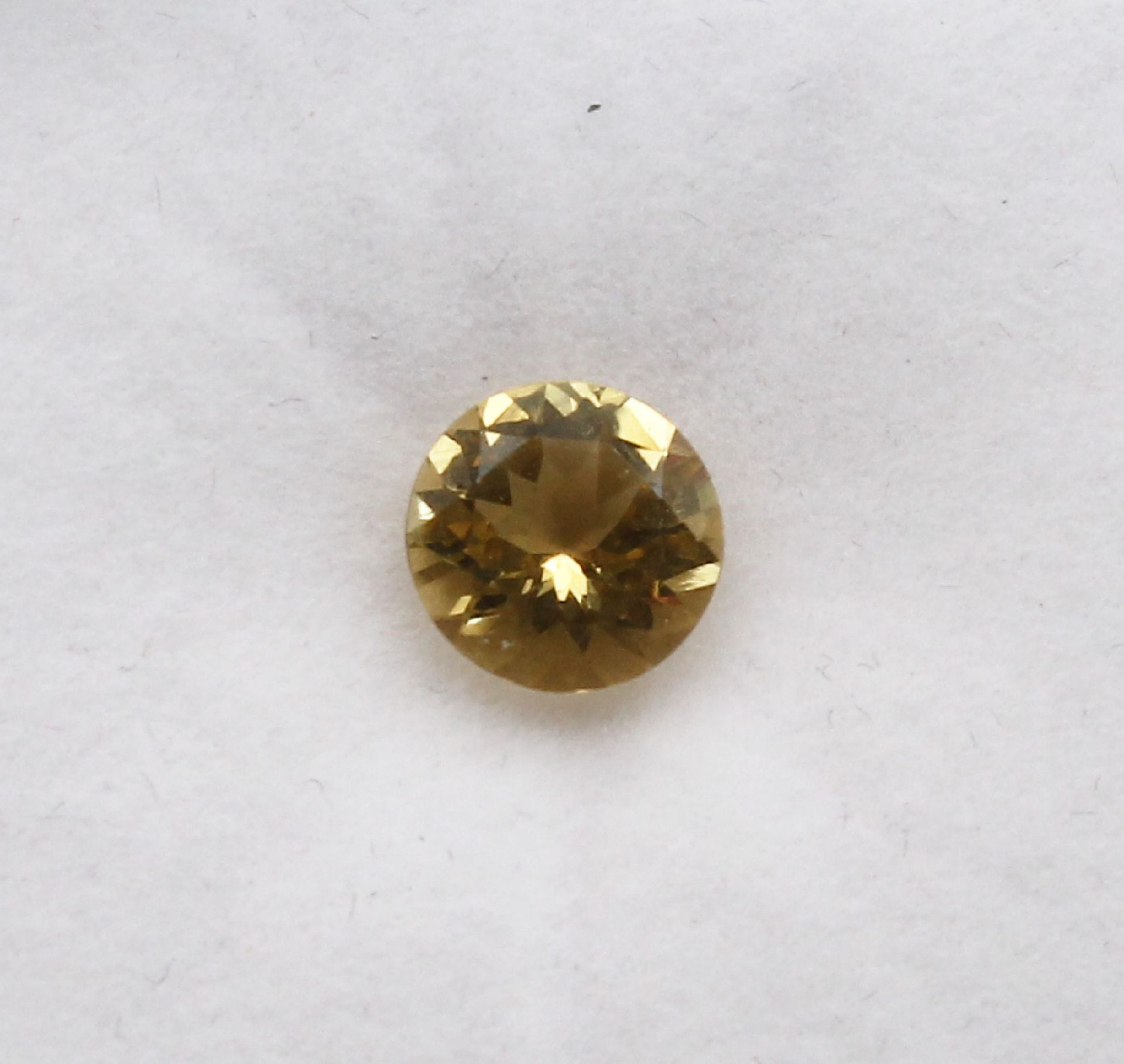 Loser facett. Beryll, 2.00 ct, gelb, rundfacett., ca. 9 - Image 3 of 4