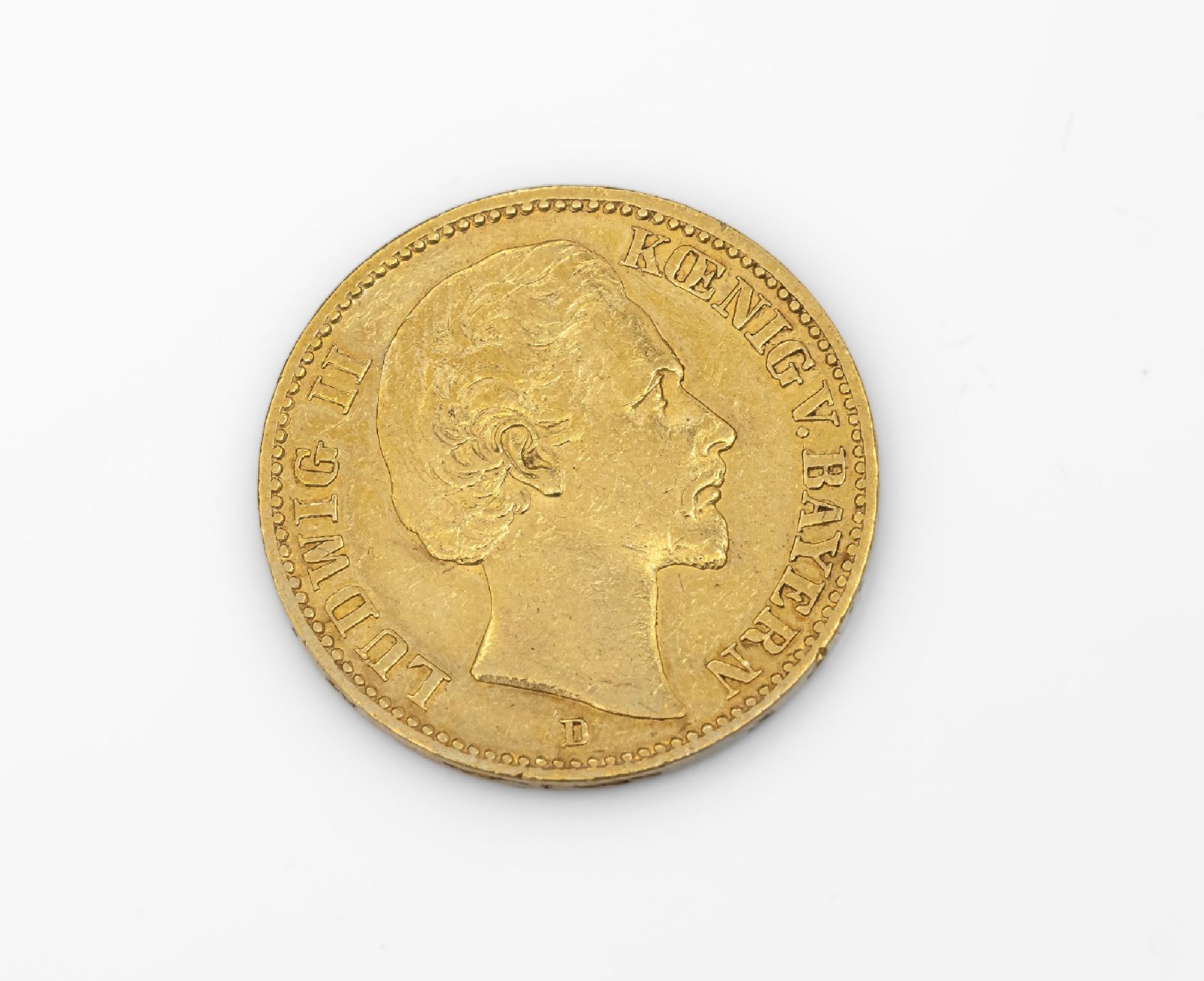 Goldmünze 20 Mark Deutsches Reich 1873, Ludwig II. König