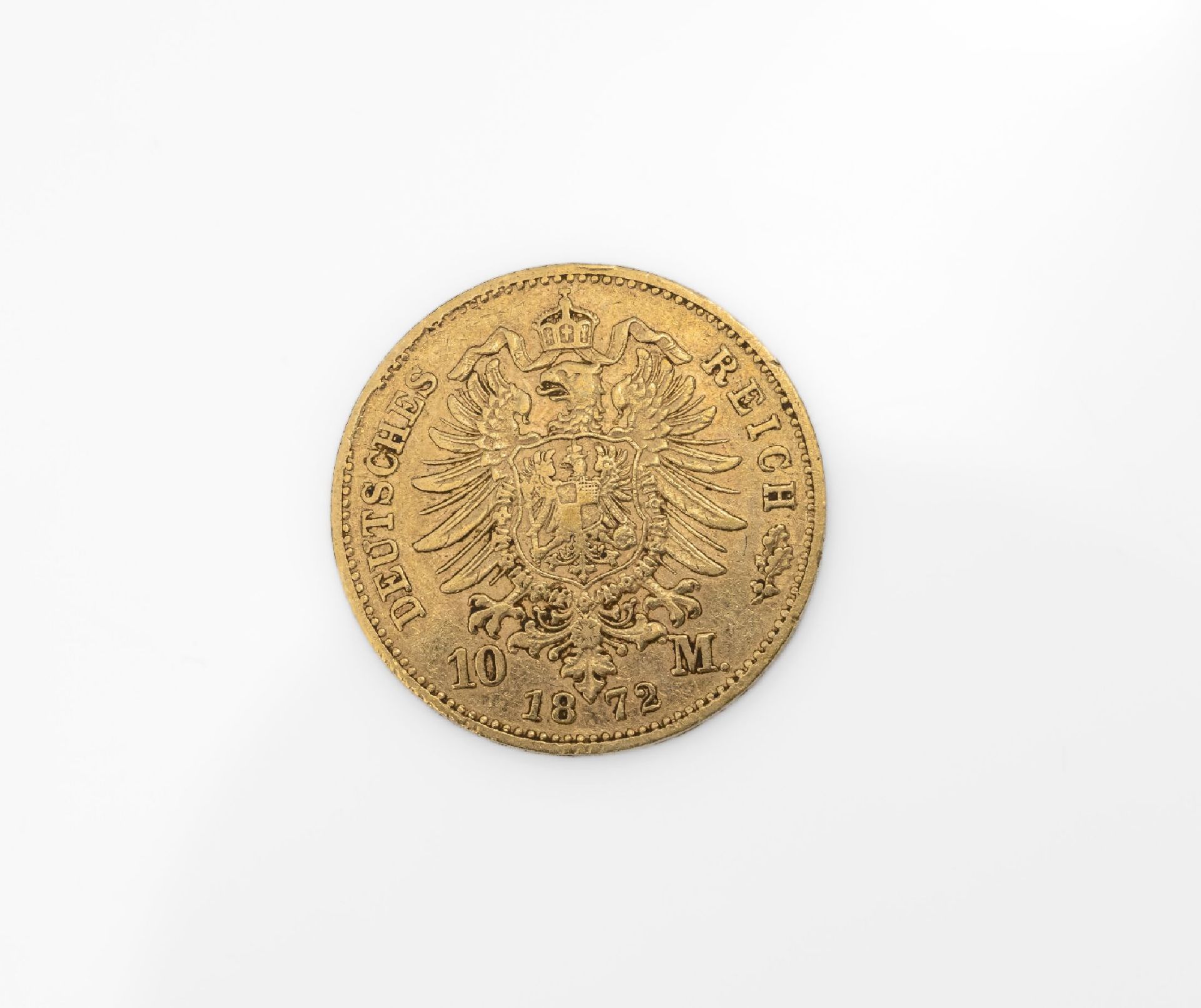Goldmünze 10 Mark Deutsches Reich 1872, Ludwig II. König - Image 2 of 2