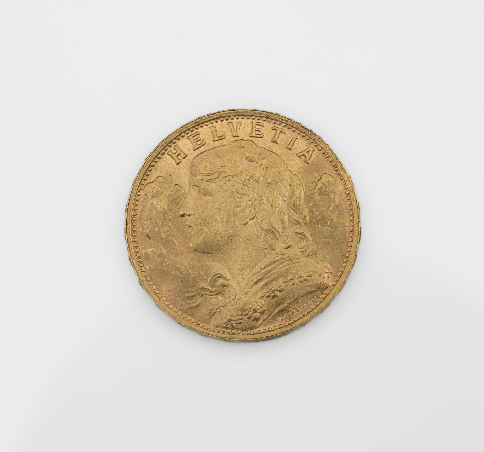 Goldmünze 20 Franken Schweiz 1947, sogn. Vreneli,