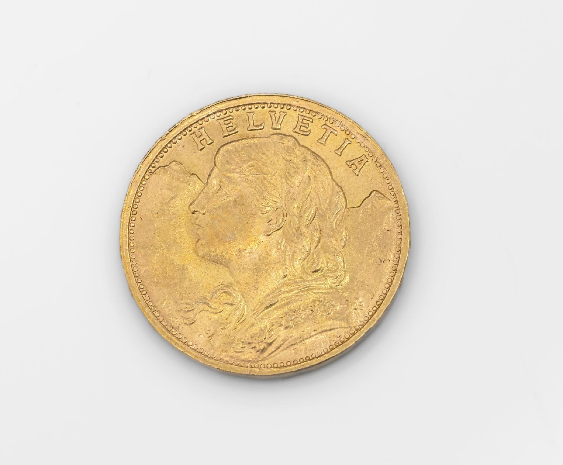 Goldmünze 20 Franken Schweiz 1935, sogn. Vreneli,