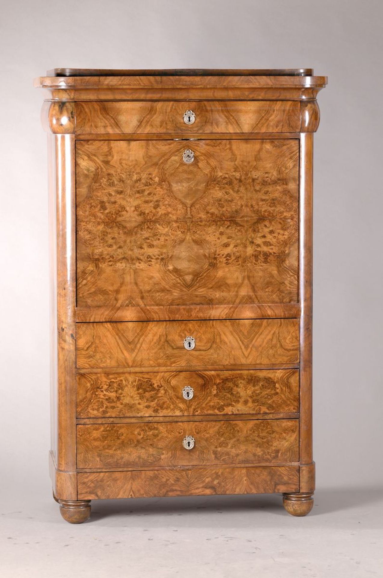 Biedermeier Sekretär, wohl Mainz, um 1825, - Image 2 of 2