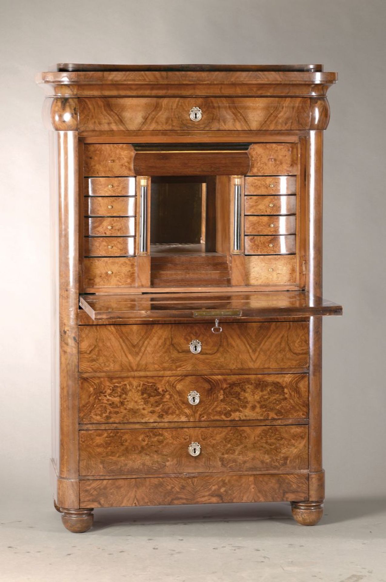 Biedermeier Sekretär, wohl Mainz, um 1825,