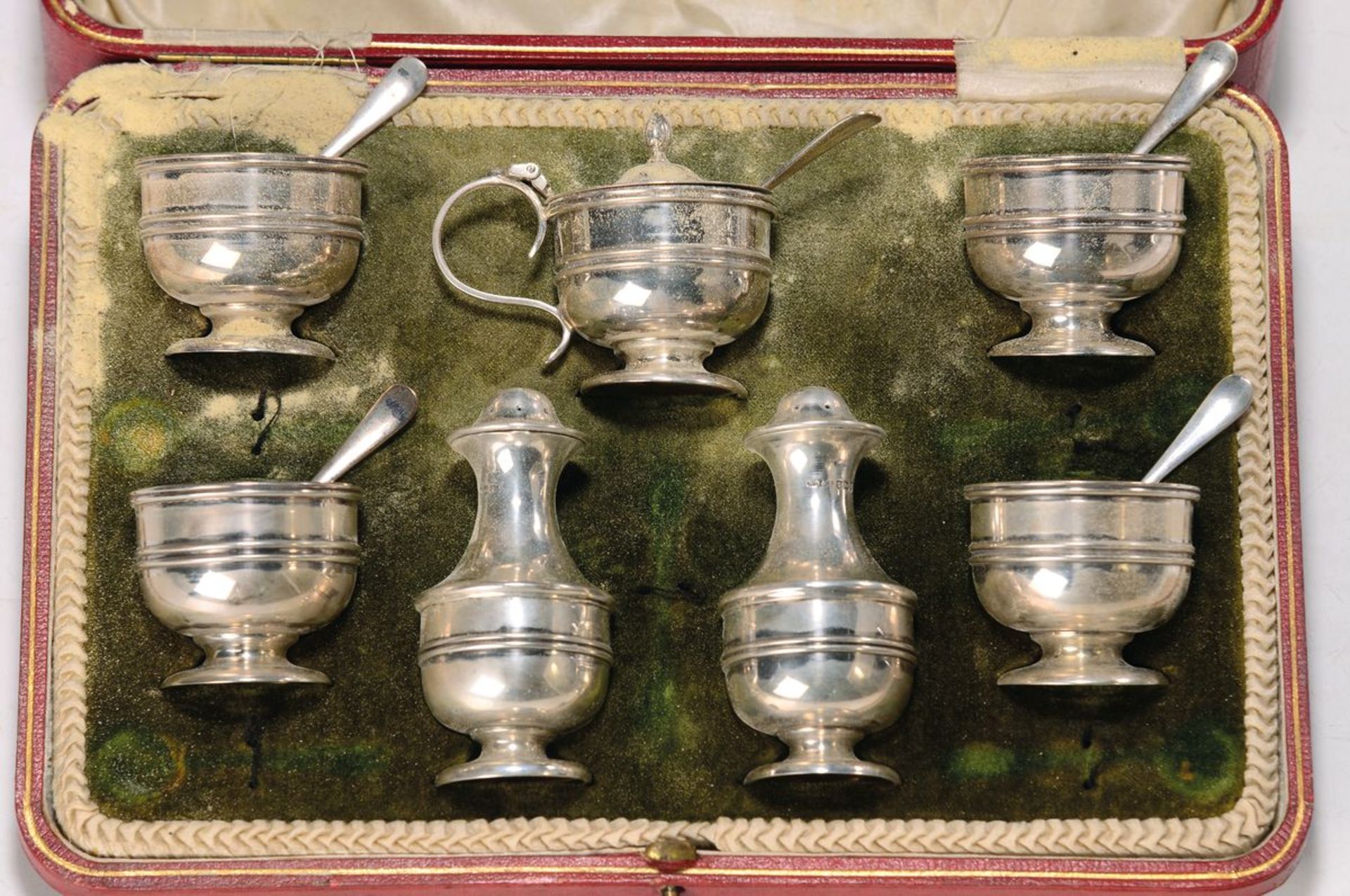 Frühstückset, Birmingham England, um 1910, 925er Sterling