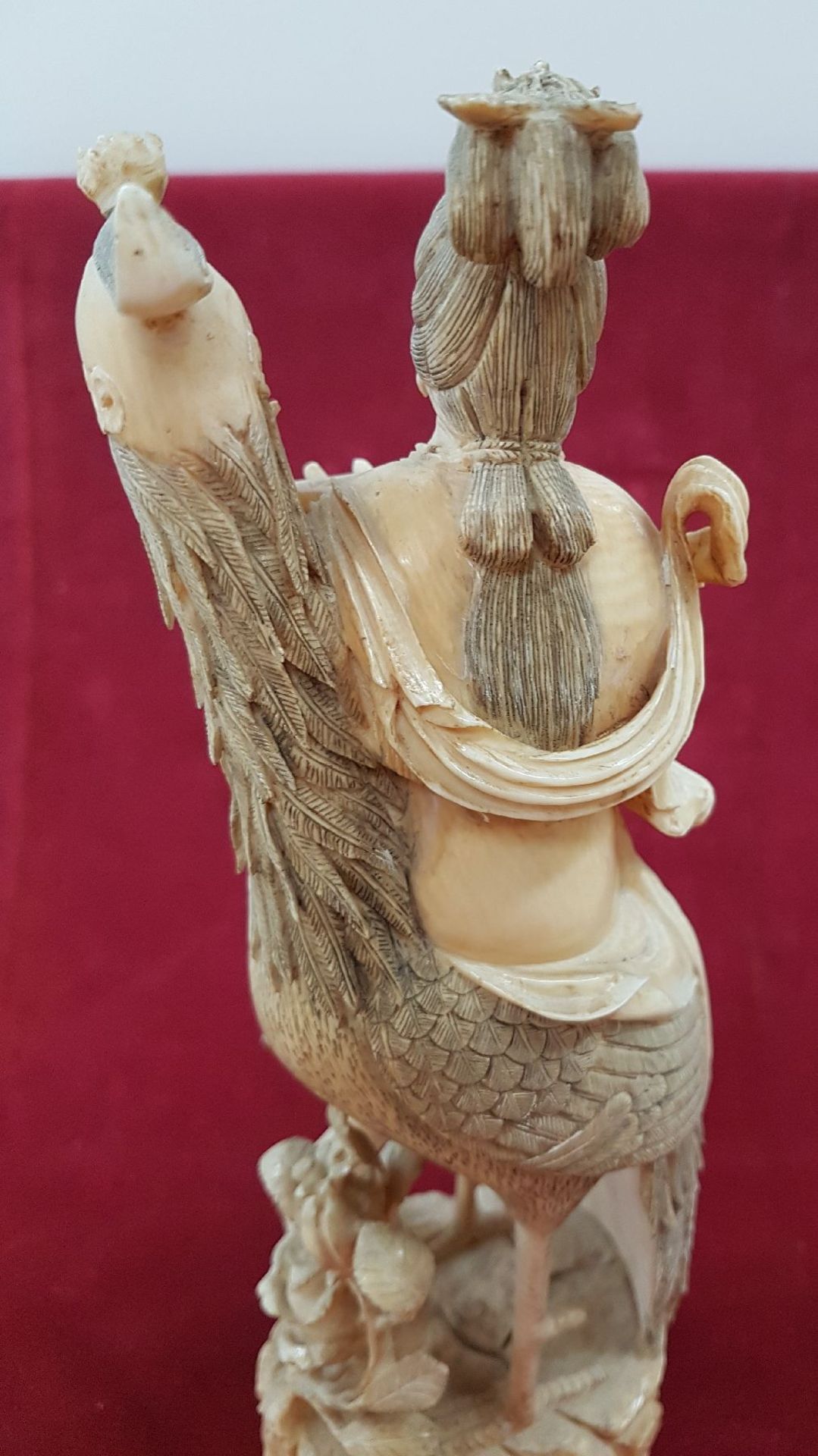 Paar große mythologische Elfenbeinfiguren aus - Image 7 of 18