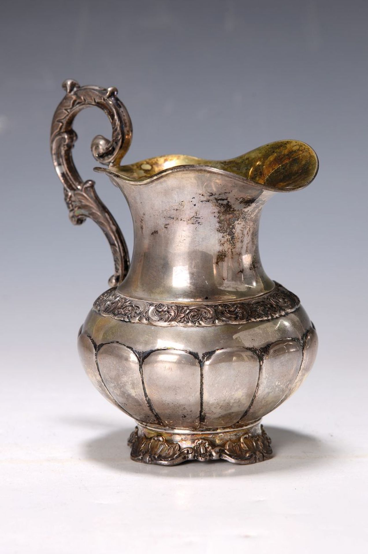 Kännchen, deutsch, um 1860, Silber geprüft, Barockstil,