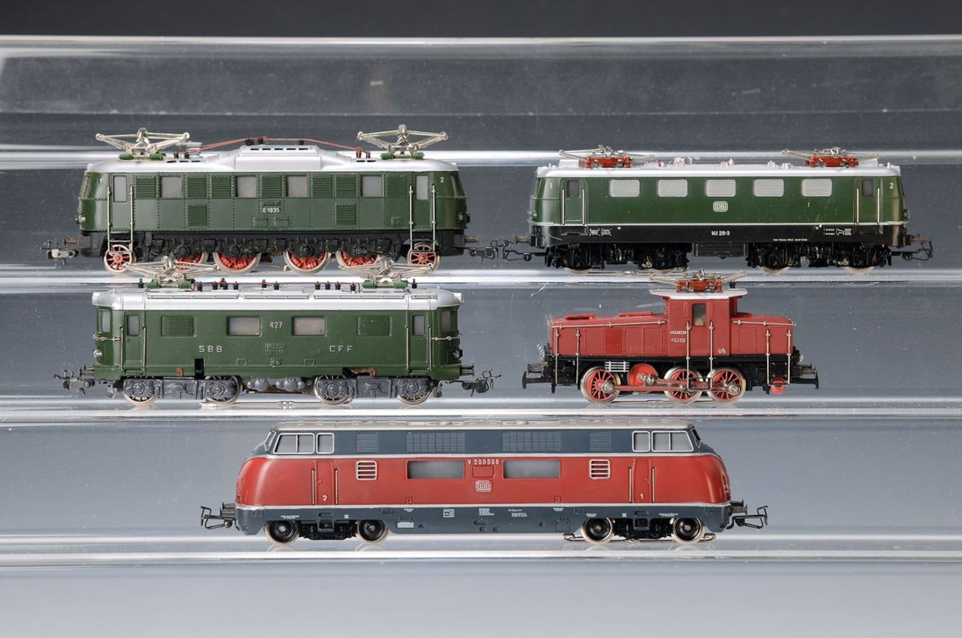 Konvolut aus 11 Märklin Loks, Spur H0, Schienenzeppelin