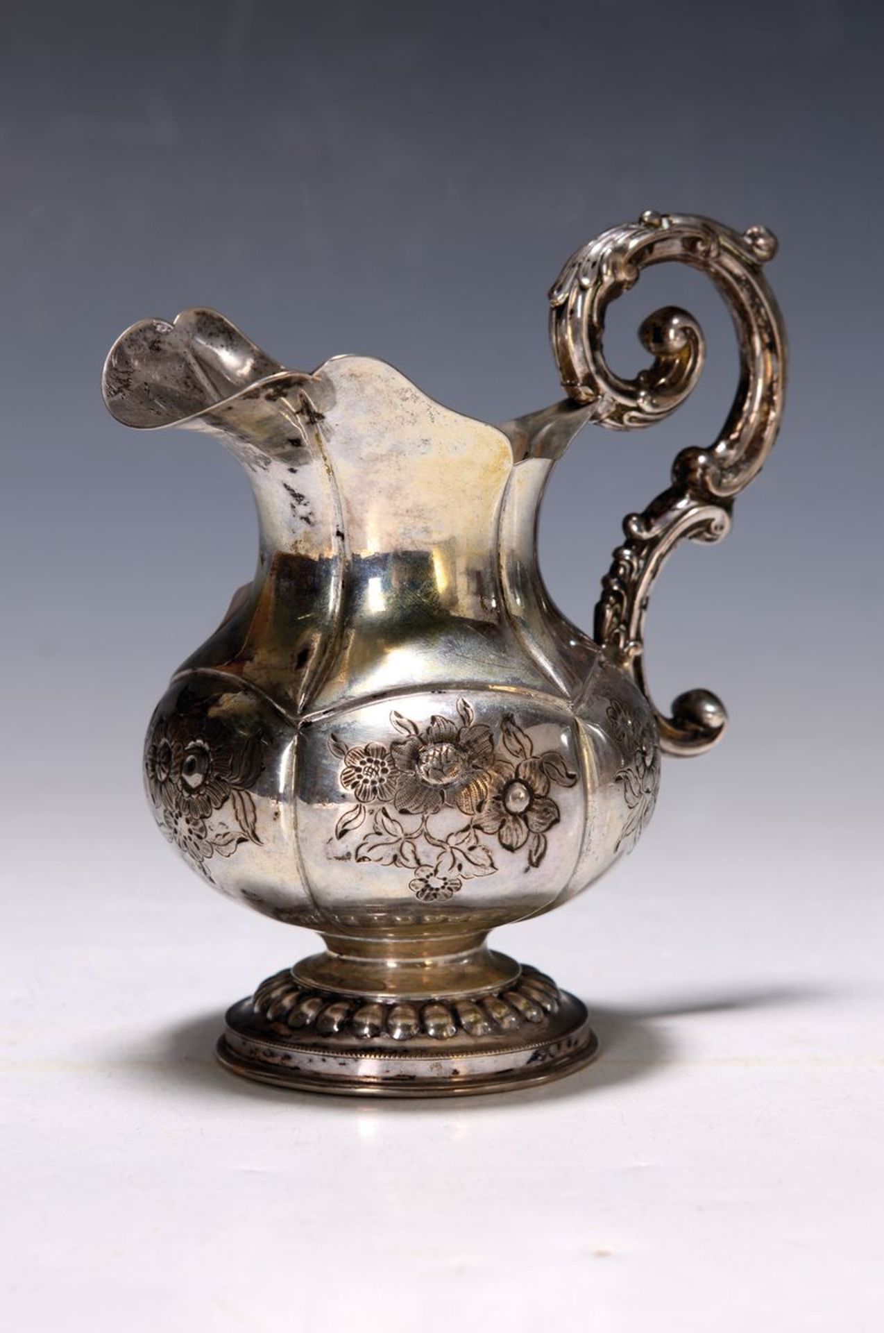 Kännchen, deutsch, um 1860, 13-lötiges Silber,