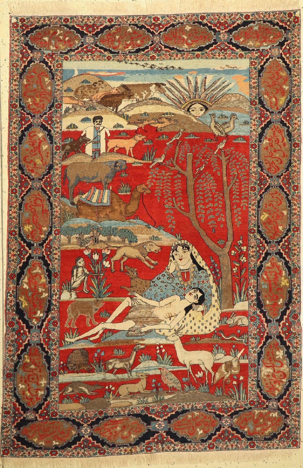 Täbriz antik, Persien, datiert(1237), 1859, Wolle auf
