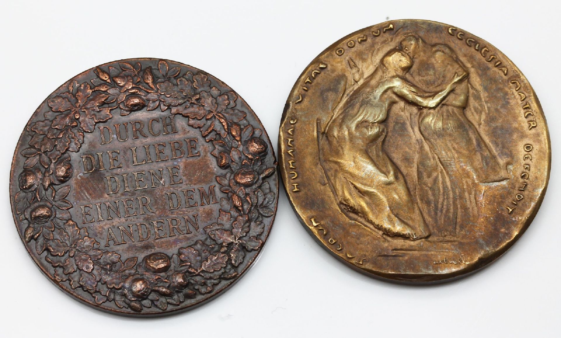 Konvolut 13 Medaillen, versch. Materialien u.a. Bronze - Image 15 of 15