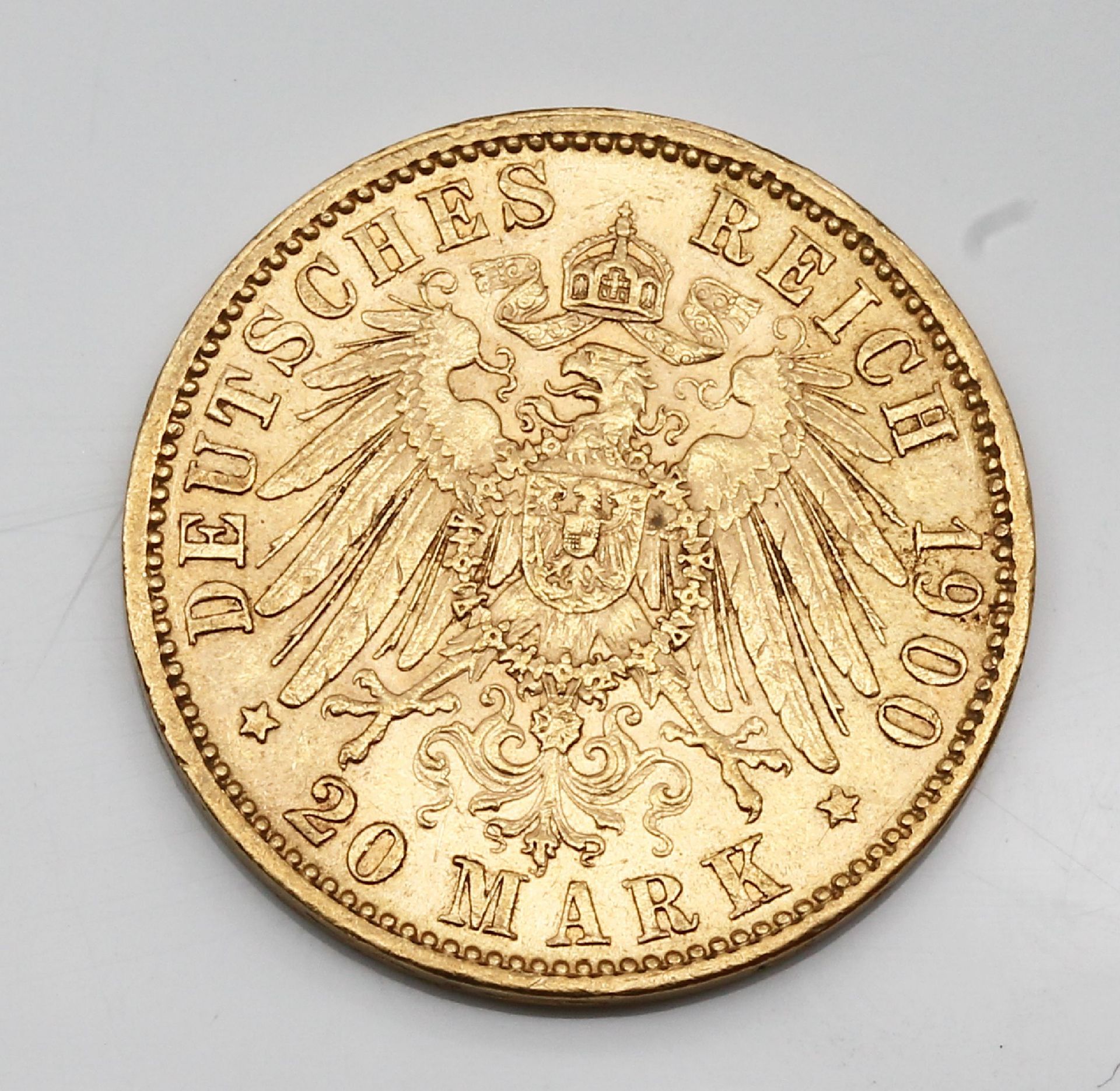 20 Mark Goldmünze 1900, Deutsches Reich, Otto König v. - Image 3 of 3