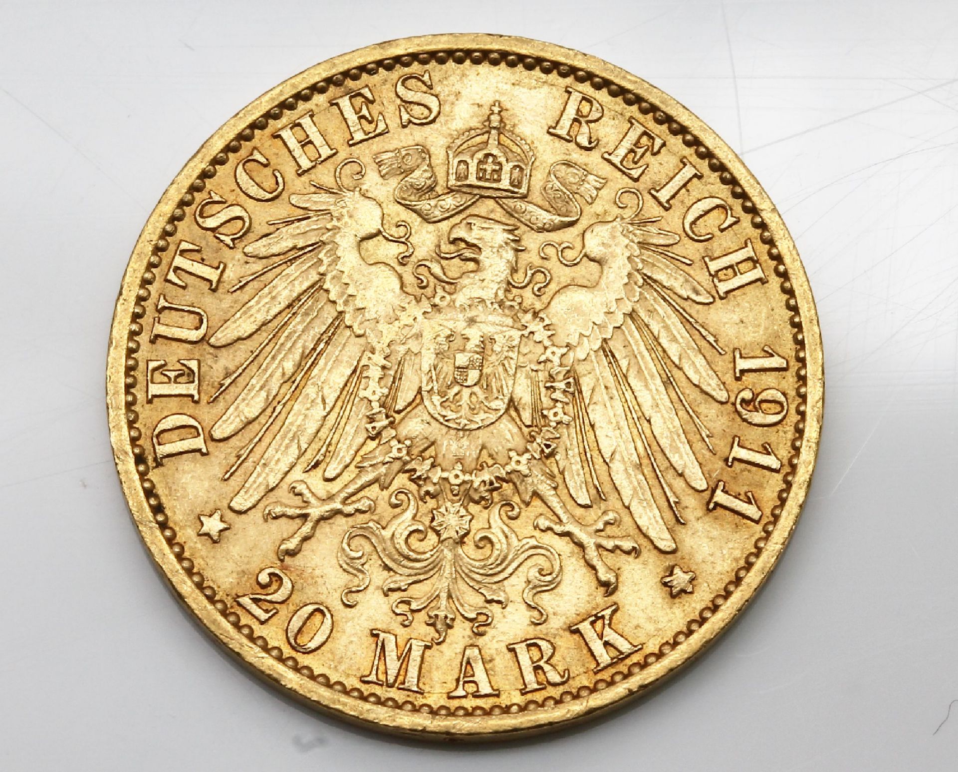 Goldmünze 20 Mark Deutsches Reich 1911, Wilhelm II - Image 2 of 3