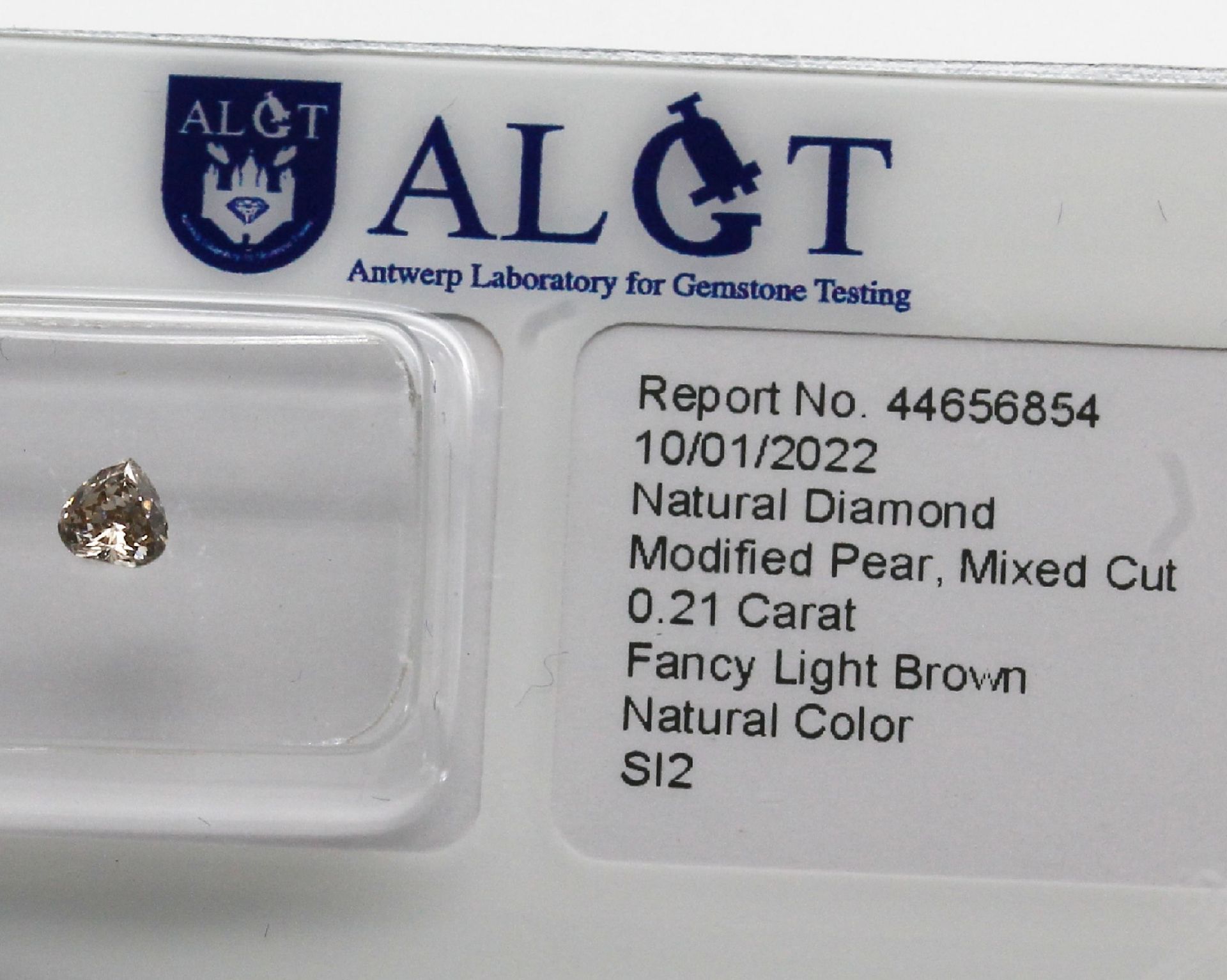 Loser Diamant 0.21 ct Fancy light Brown/ si2 , 3.88 x - Image 2 of 2