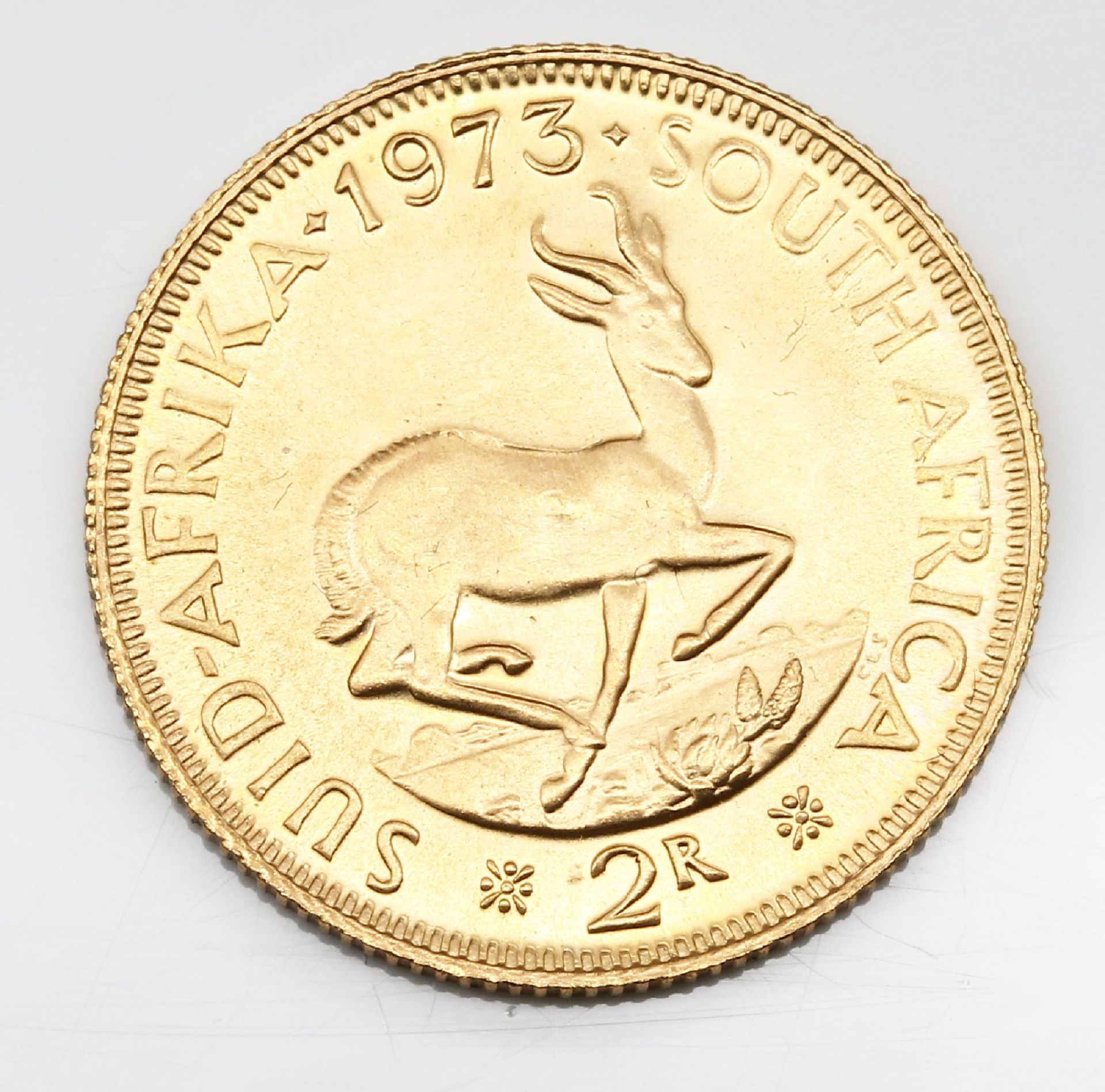 Goldmünze 2 Rand Südafrika 1973, - Image 2 of 3