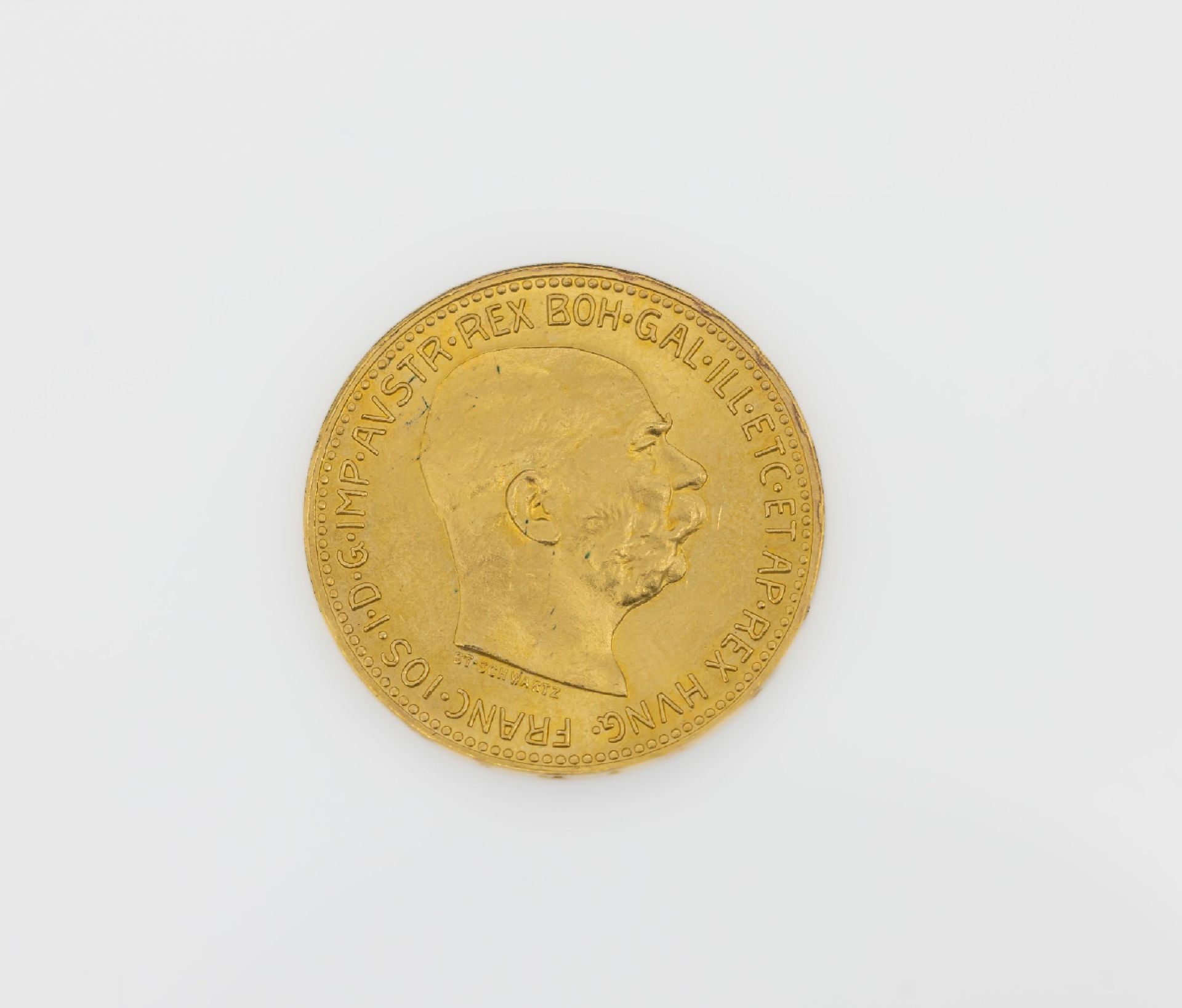 Goldmünze 20 Kronen, Franz Josef von Österreich 1915,