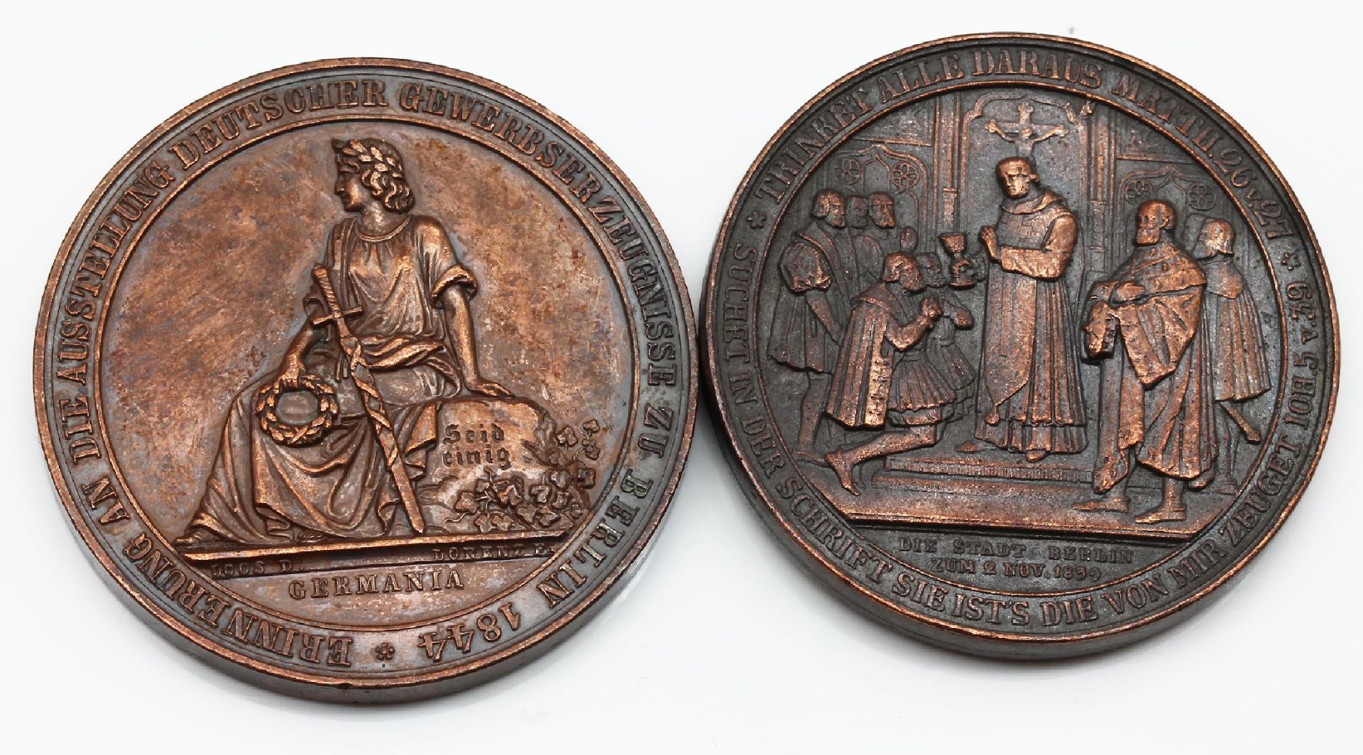 Konvolut 13 Medaillen, versch. Materialien u.a. Bronze - Image 6 of 15