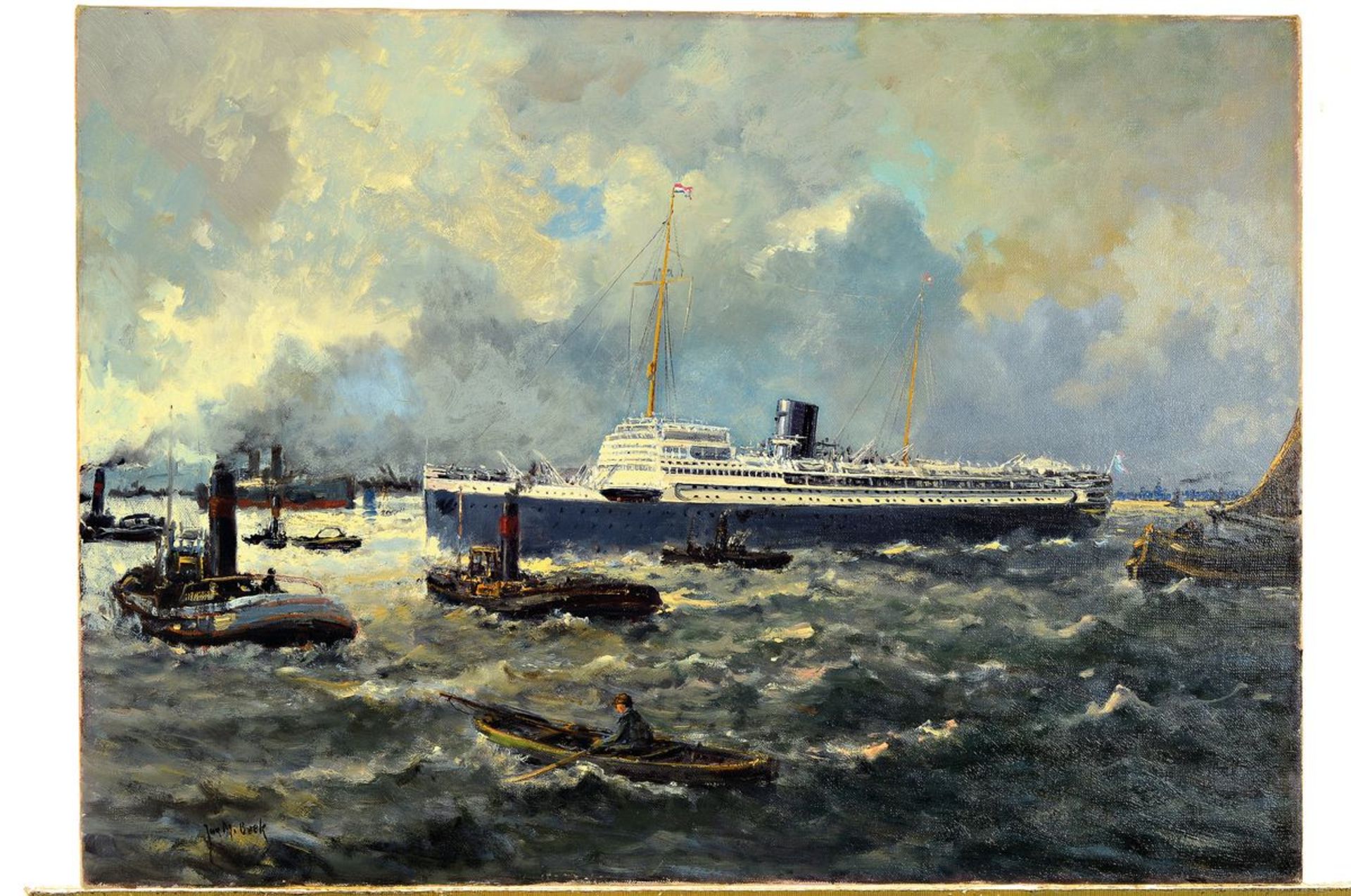 Juriaen Marinus van Beek, 1879-1965, Im Hafen von - Image 3 of 3