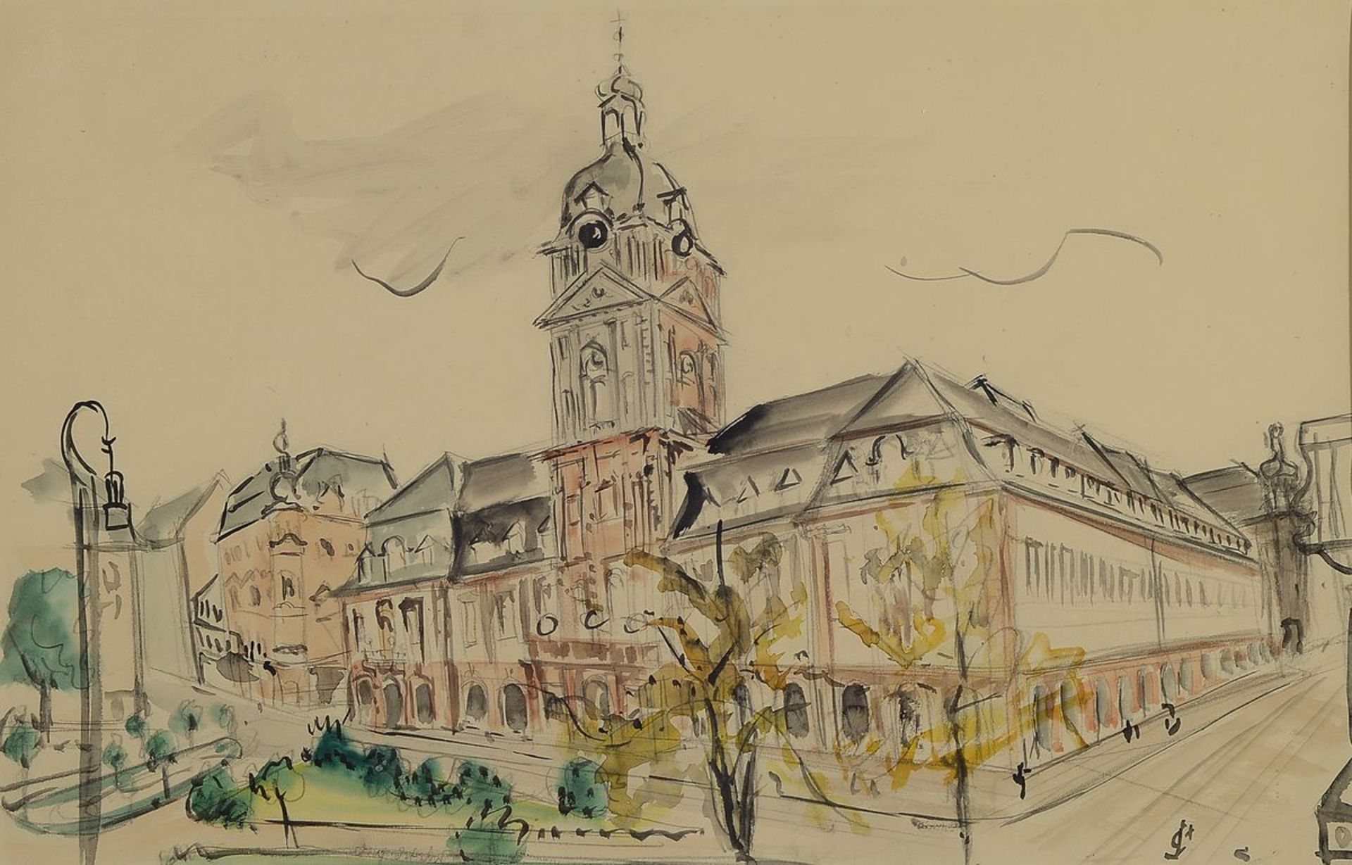 Otto Ditscher, 1904-1987 Neuhofen, Das alte Rathaus in