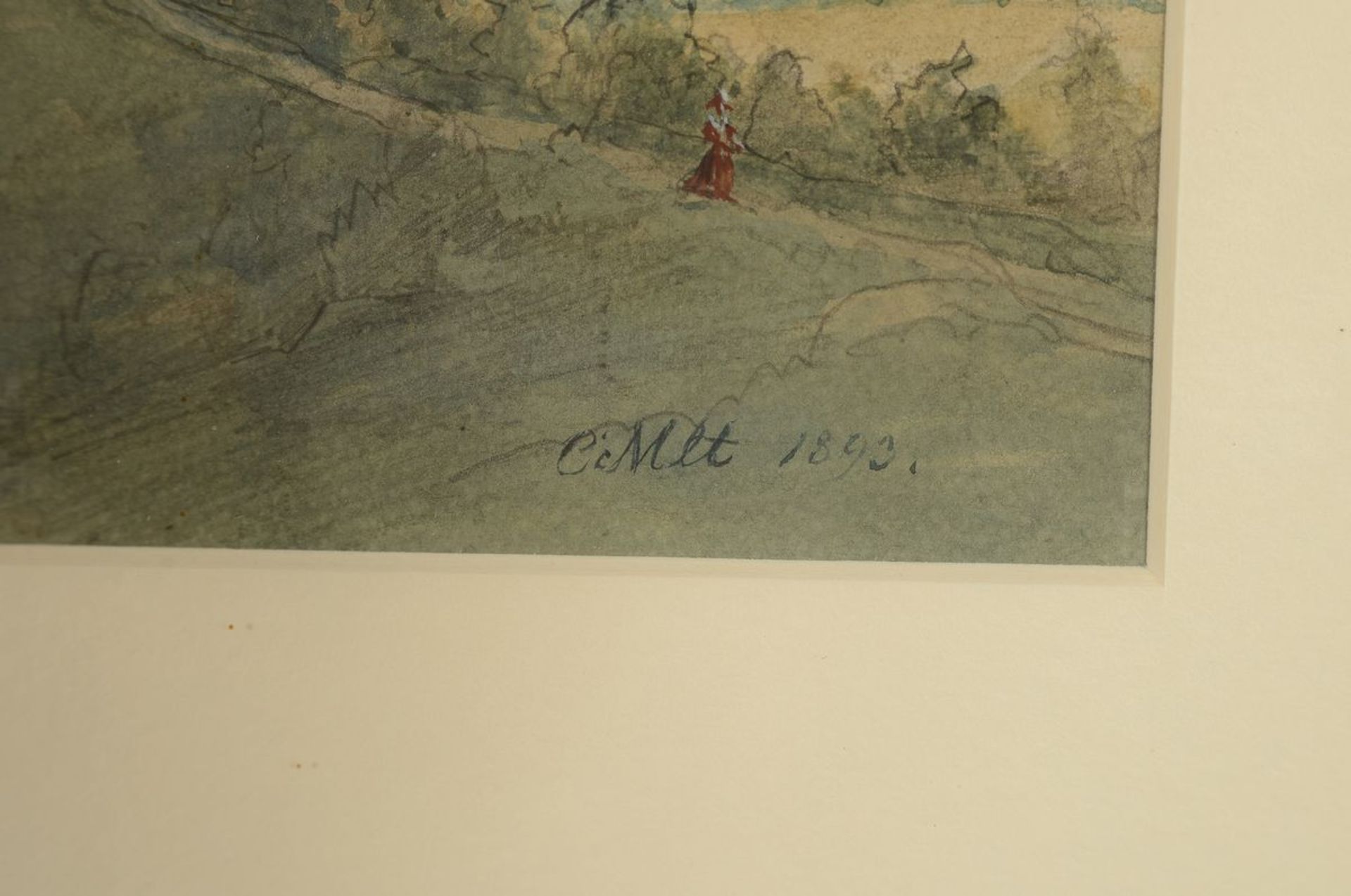 Monogrammist C.MLT, datiert 1893, Landschaft an einem - Image 2 of 3