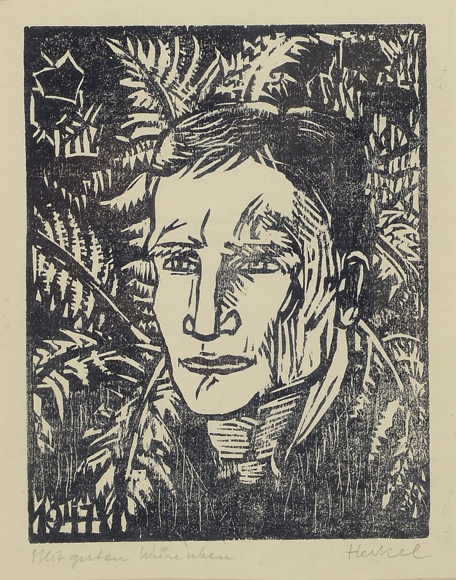 Erich Heckel, 1883 Döbeln - 1970 Radolfzell, Holzschnitt,