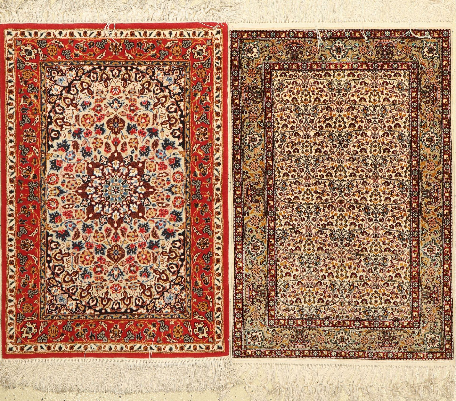 2 Poschti, China, ca. 40 Jahre, ca. 93 x 62cm, reine