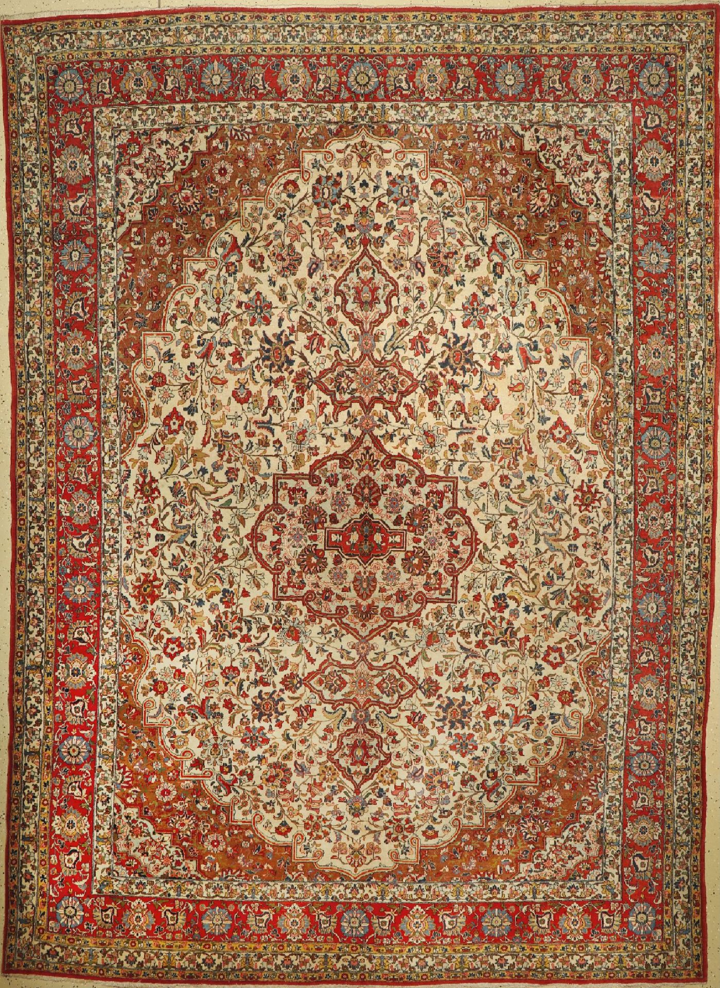Ghom alt, Persien, um 1940, Wolle auf Baumwolle, ca. 364