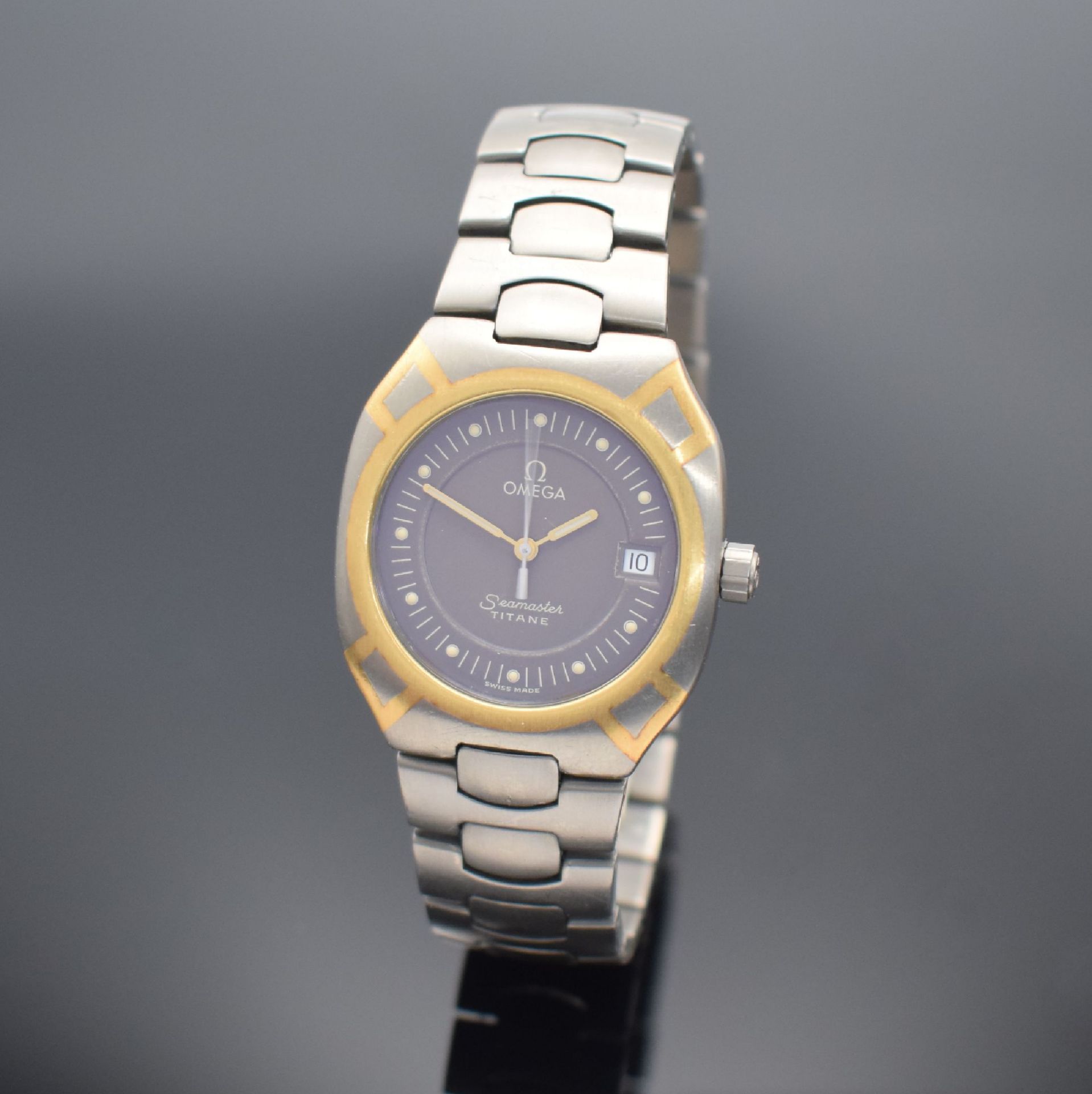 OMEGA Seamaster Polaris Herrenarmbanduhr in Titan/Gold