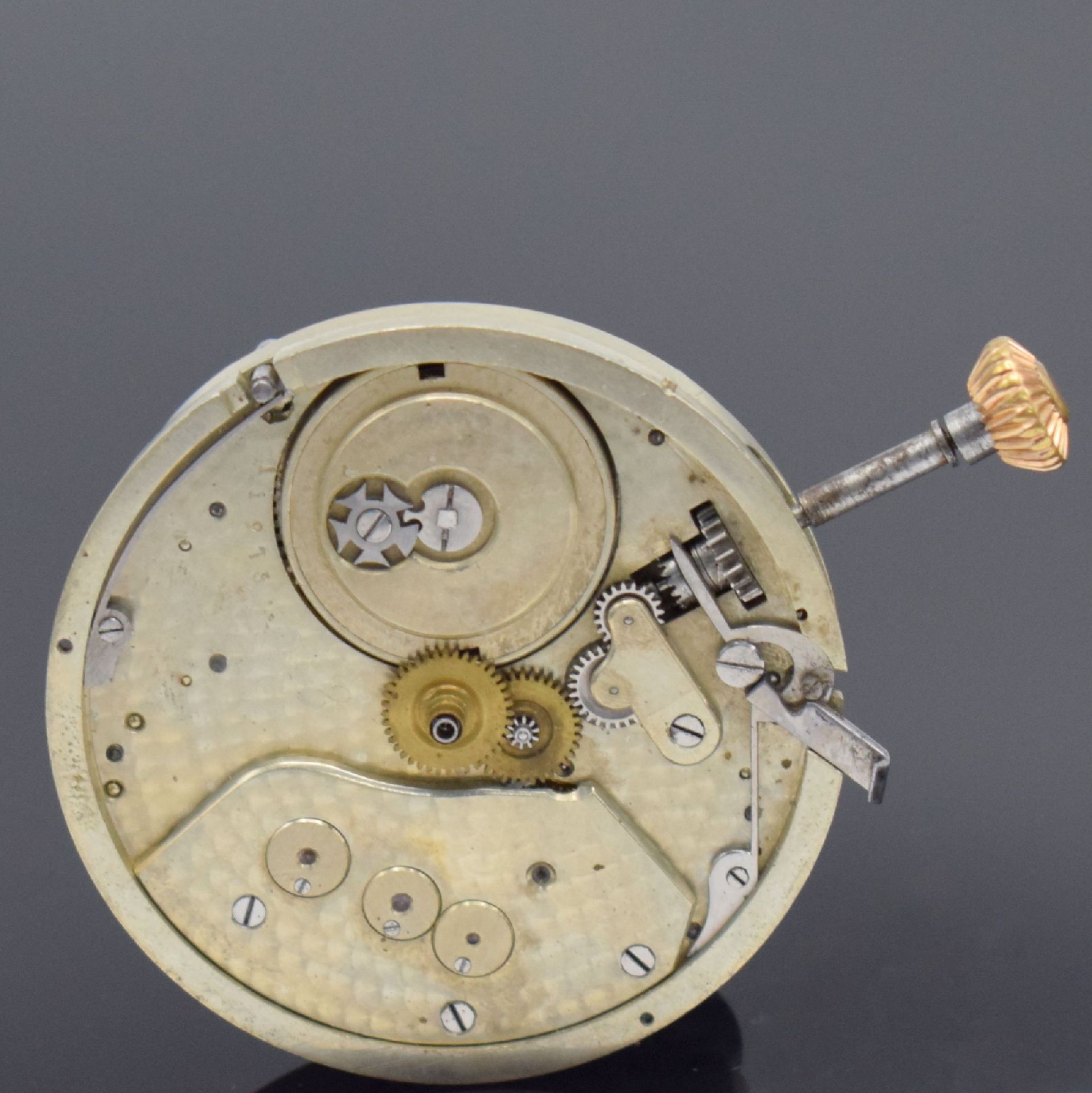 HUGUENIN Leopold Locle Chronograph seltenes Taschenuhrwerk - Image 4 of 8