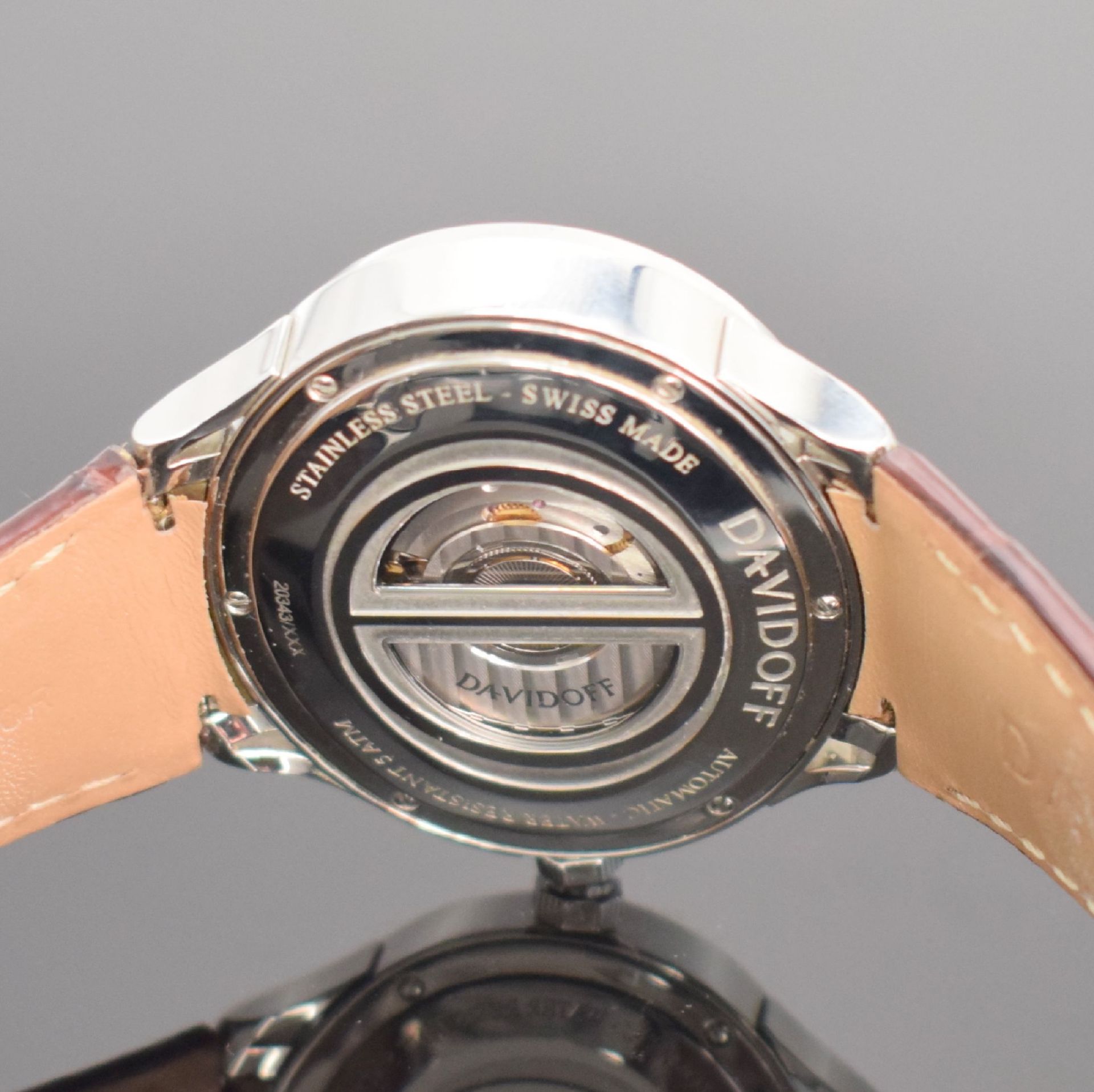 DAVIDOFF Very Zino Dual Time Herrenarmbanduhr in Stahl, - Image 6 of 7