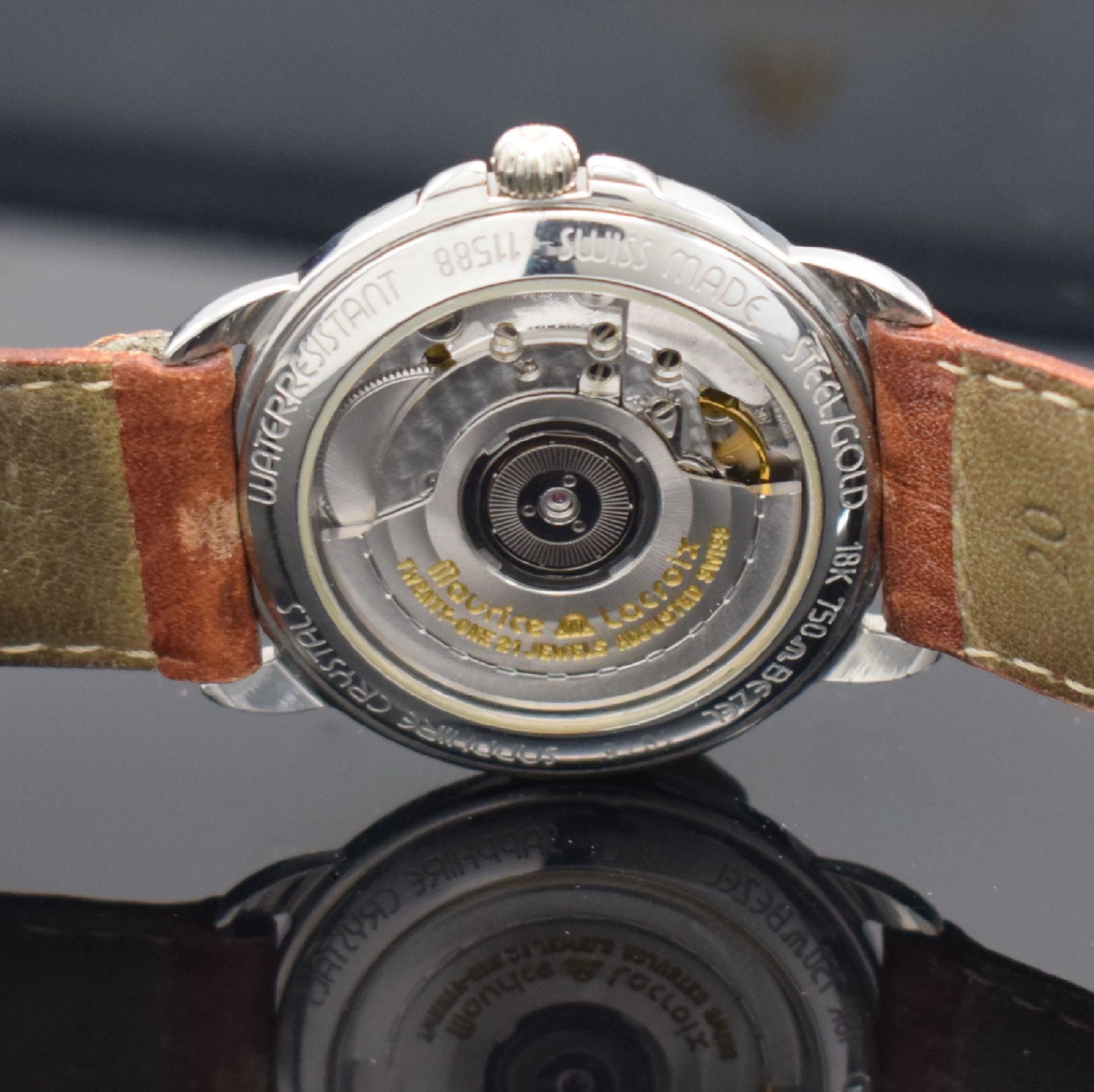 MAURICE LACROIX Herrenarmbanduhr, Automatik, Schweiz um - Image 5 of 5