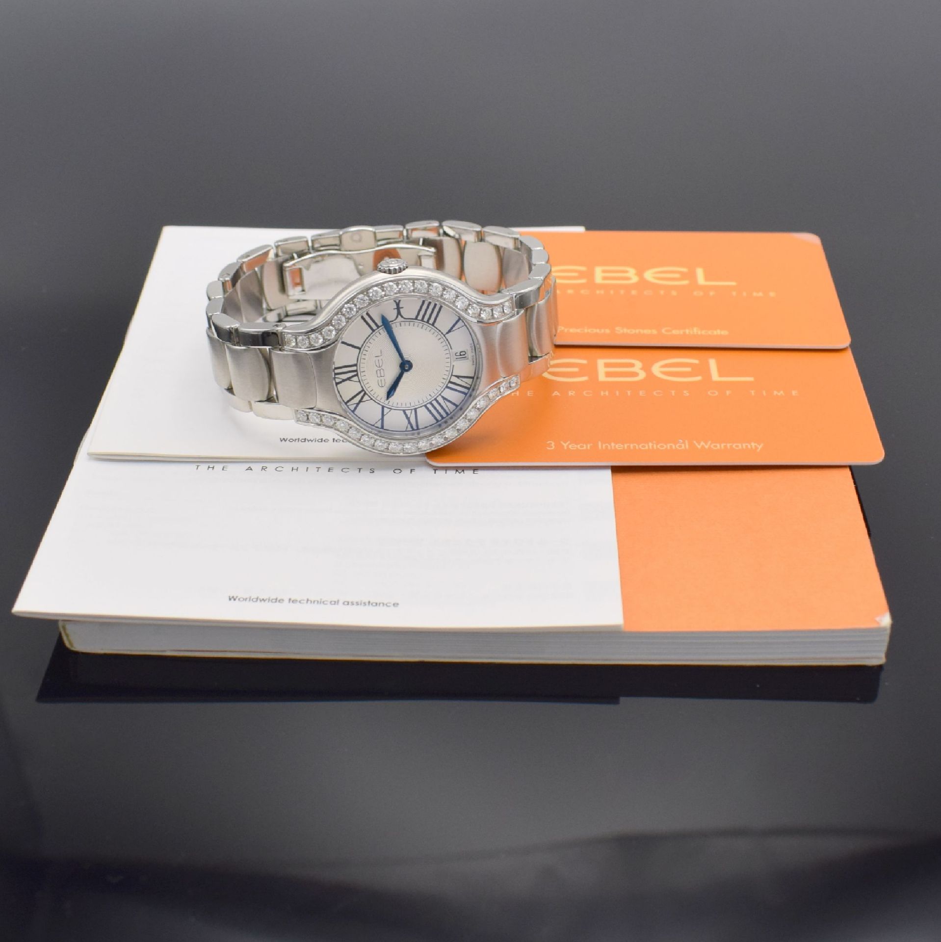 EBEL Armbanduhr Beluga in Edelstahl mit Brillanten - Image 6 of 7