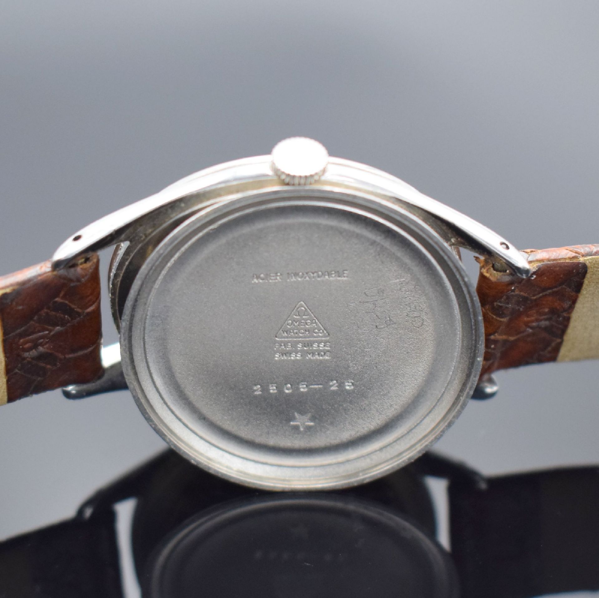 OMEGA große Herrenarmbanduhr 38 mm in Stahl, Schweiz um - Image 6 of 6