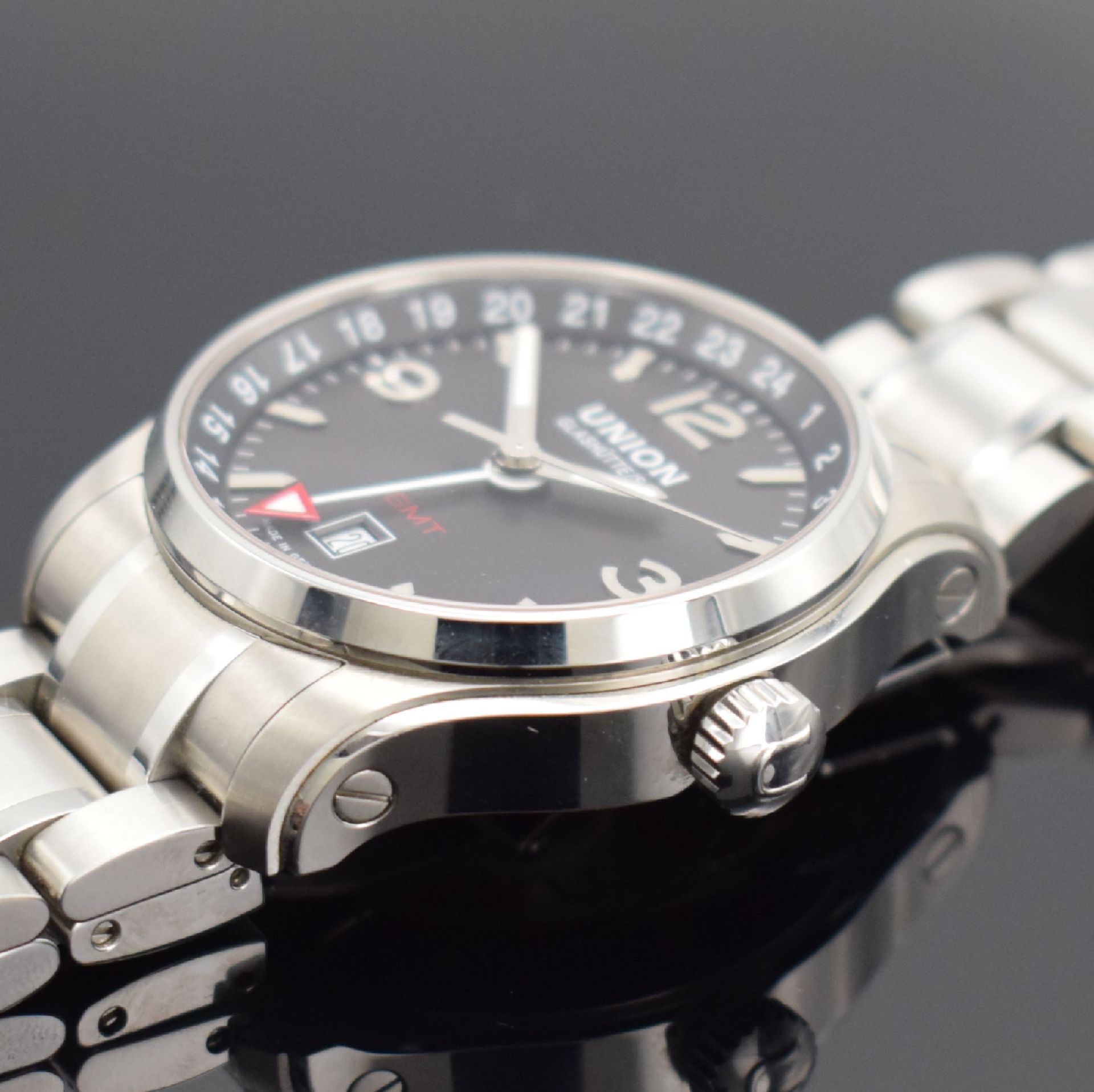 UNION GLASHÜTTE/SA Belisar GMT Herrenarmbanduhr in Stahl - Image 4 of 6