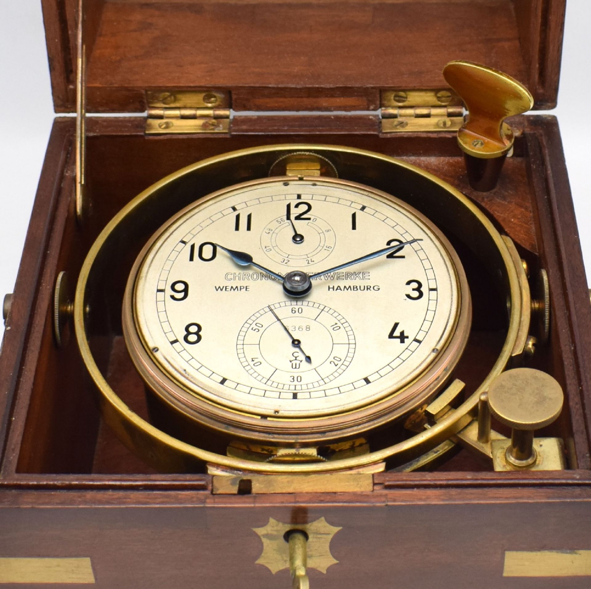 WEMPE Chronometerwerke Hamburg Marine- Chronometer Nr. - Image 5 of 9