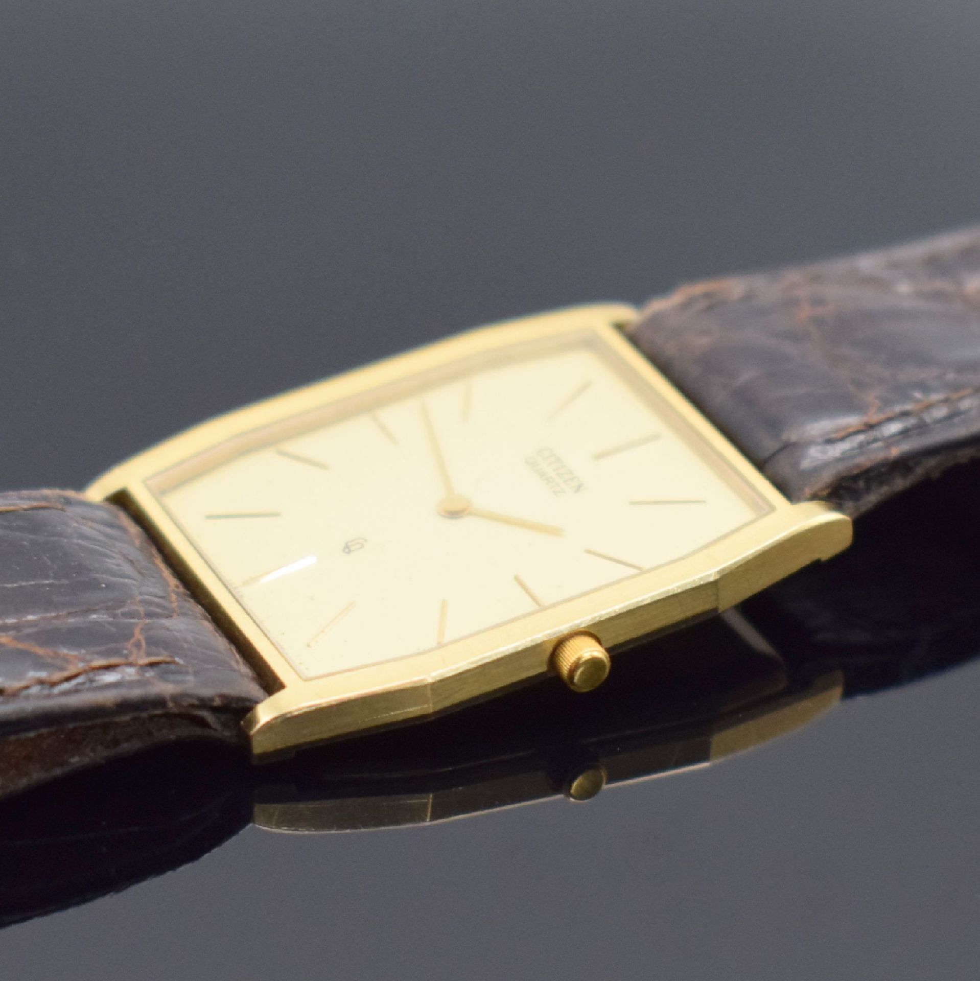 CITIZEN sehr flache Armbanduhr in GG 750/000,  Japan um - Bild 3 aus 4