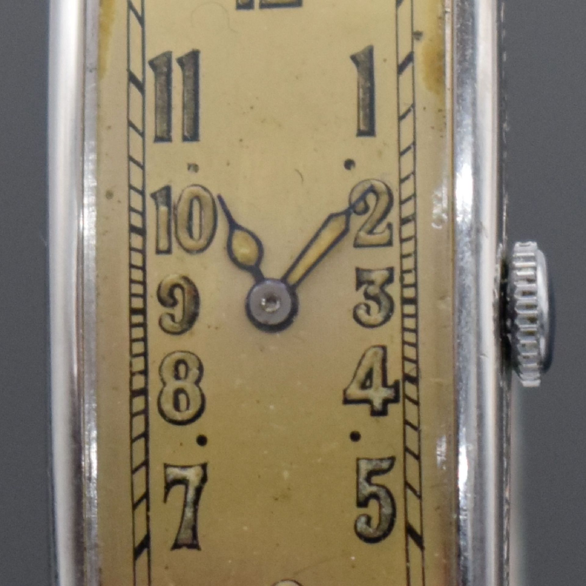 MOVADO sehr seltene rechteckige Armbanduhr in WG 750/000, - Bild 3 aus 11