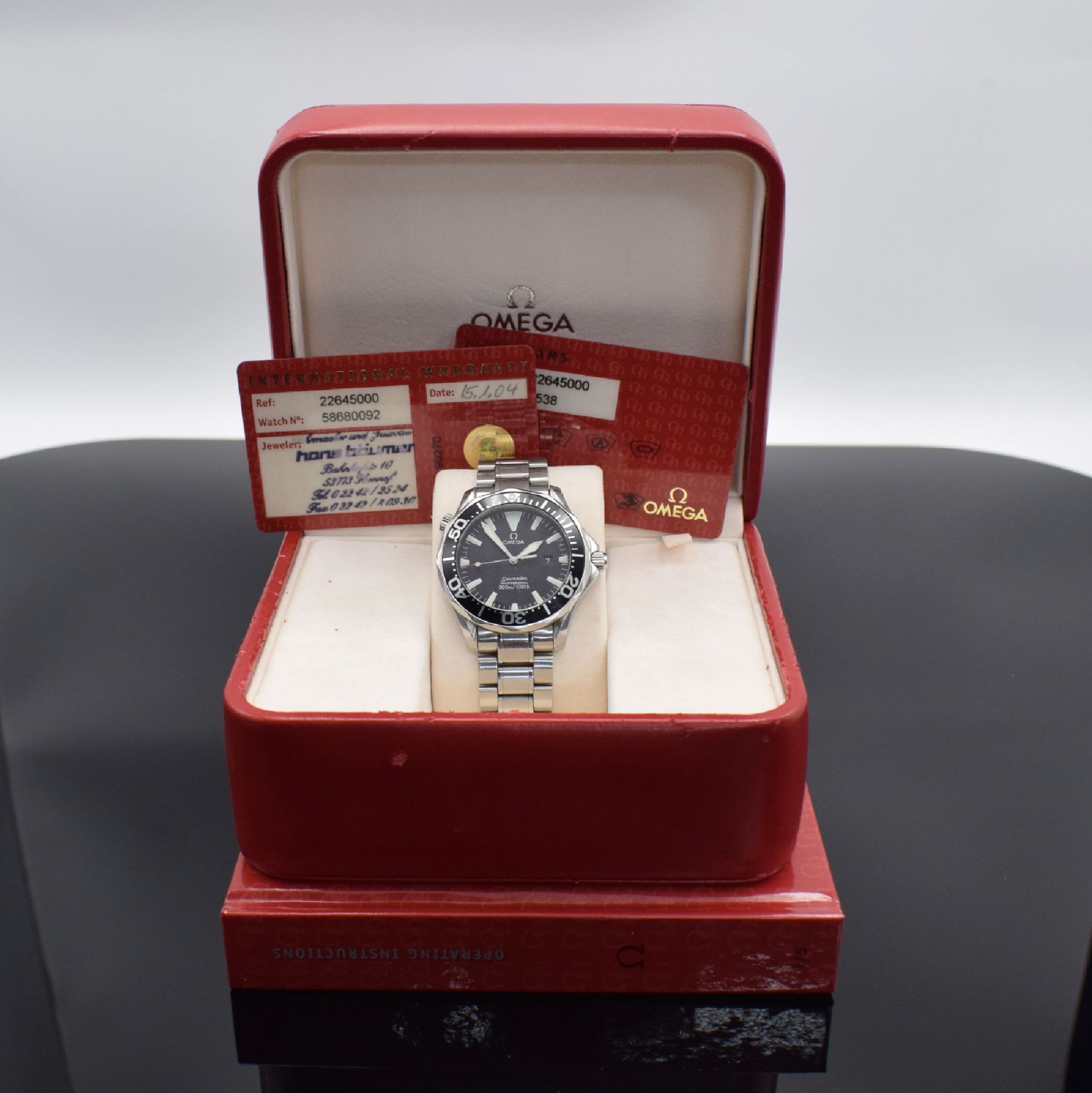 OMEGA Seamaster Herrenarmbanduhr in Stahl Referenz - Image 6 of 6