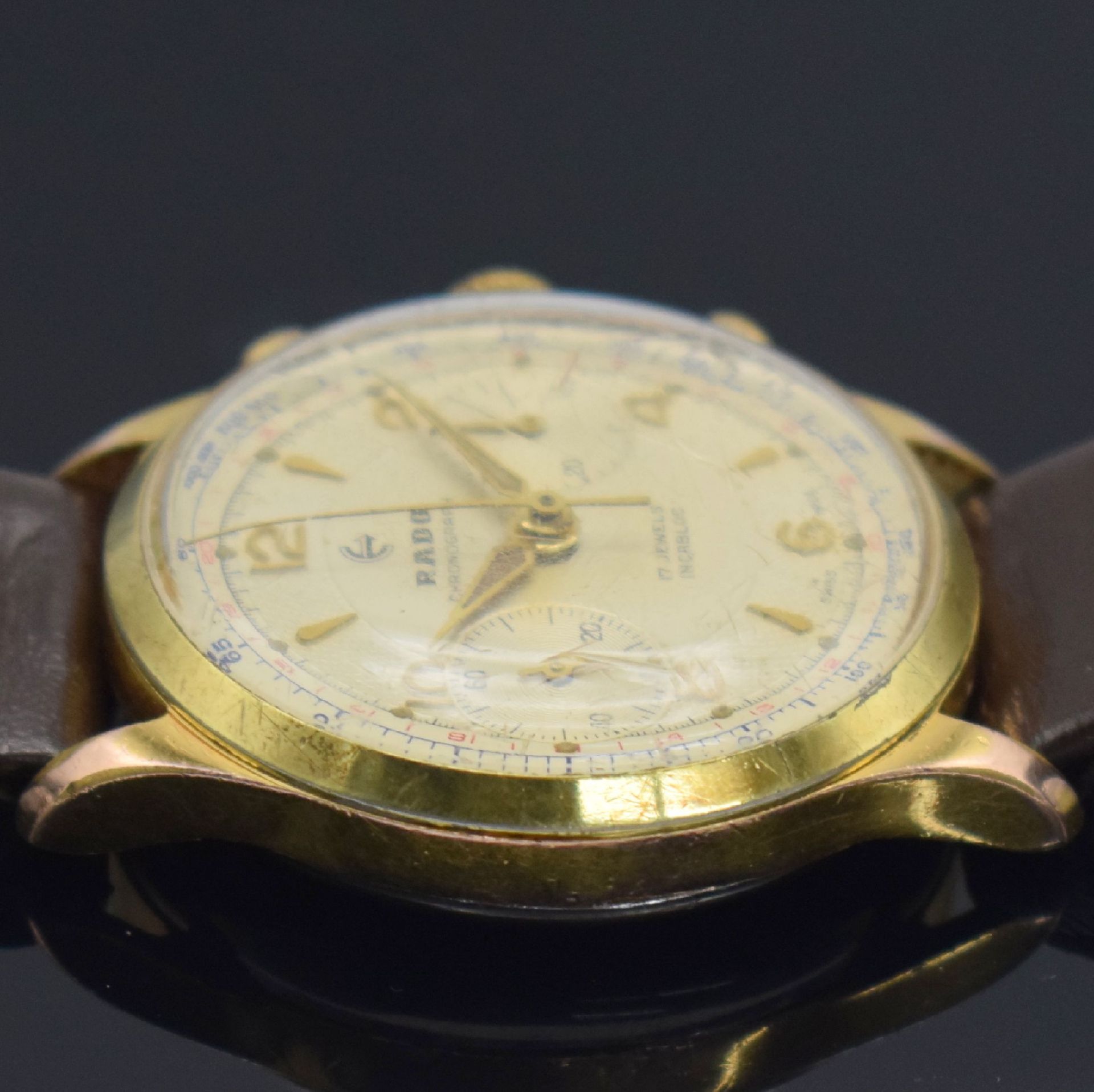 RADO Herrenarmbanduhr mit Chronograph, Schweiz um 1960, - Image 5 of 9