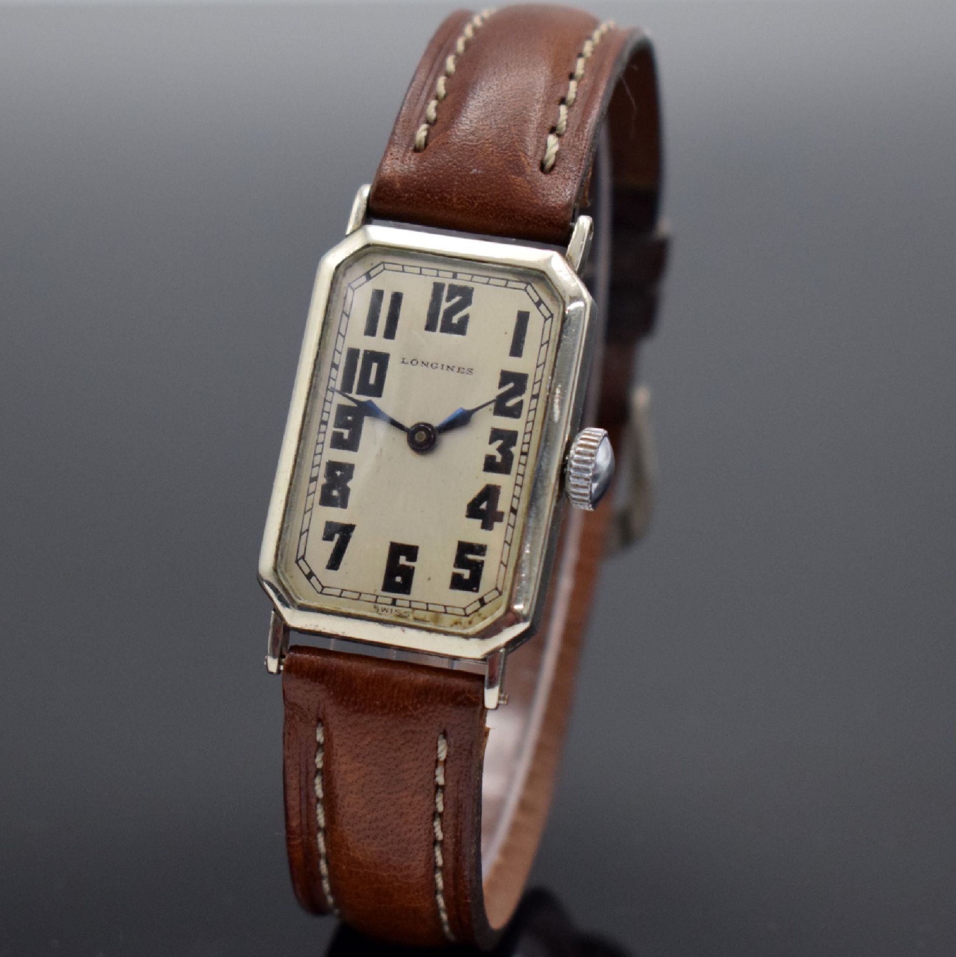 LONGINES rechteckige Armbanduhr in 14k Gold- filled,