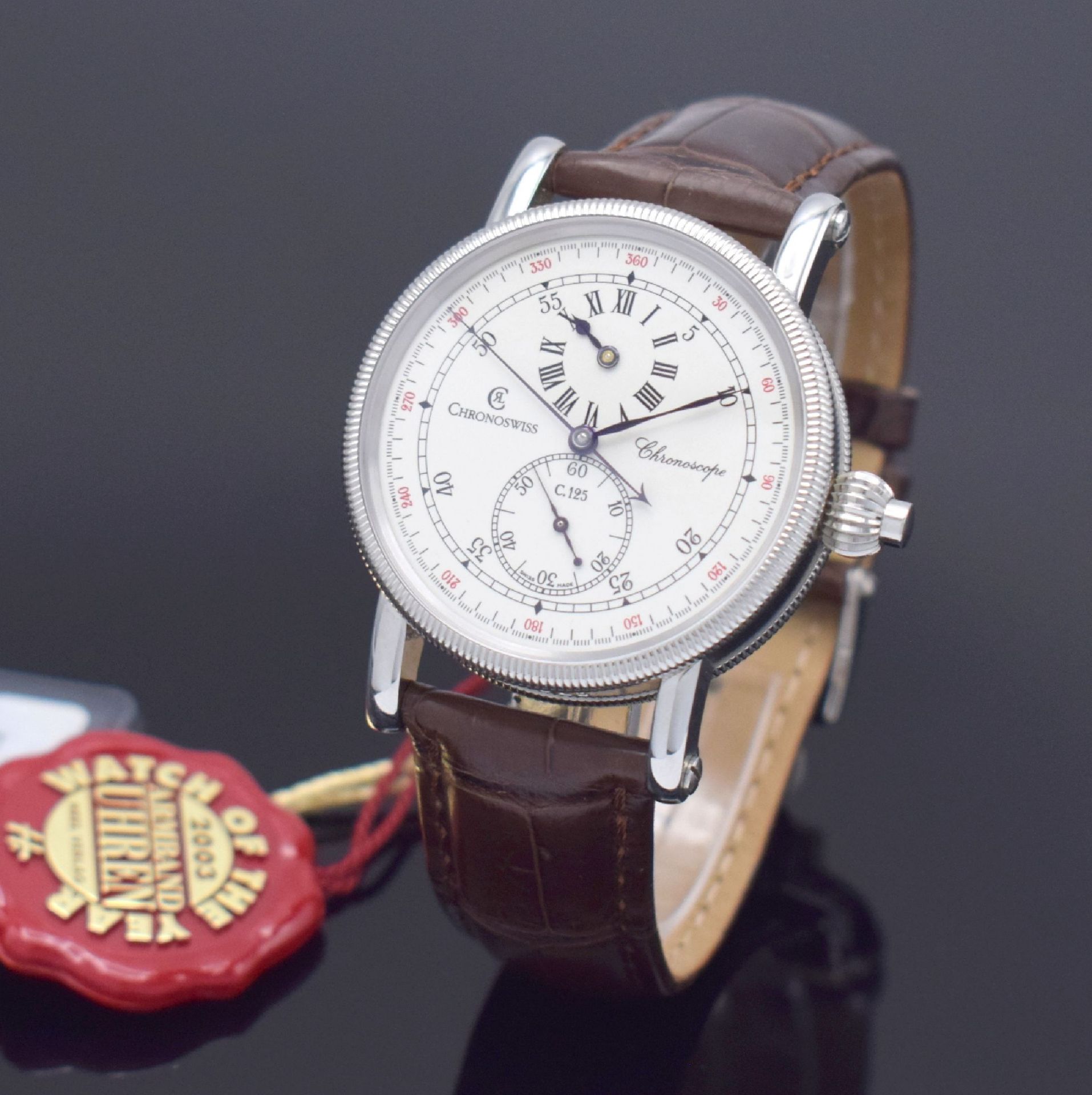 CHRONOSWISS Chronoscope Herrenarmbanduhr mit Chronograph - Image 3 of 7